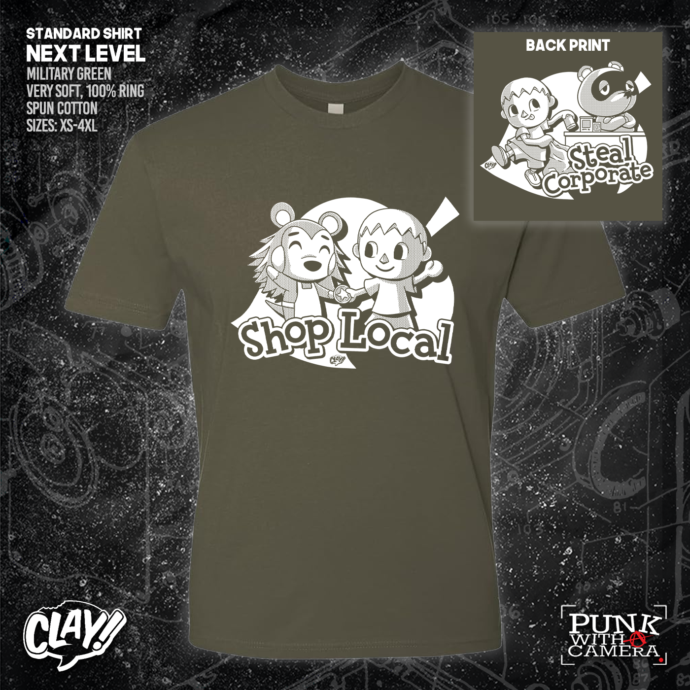 Shop Local Steal Corporate - Clay - Double Sided