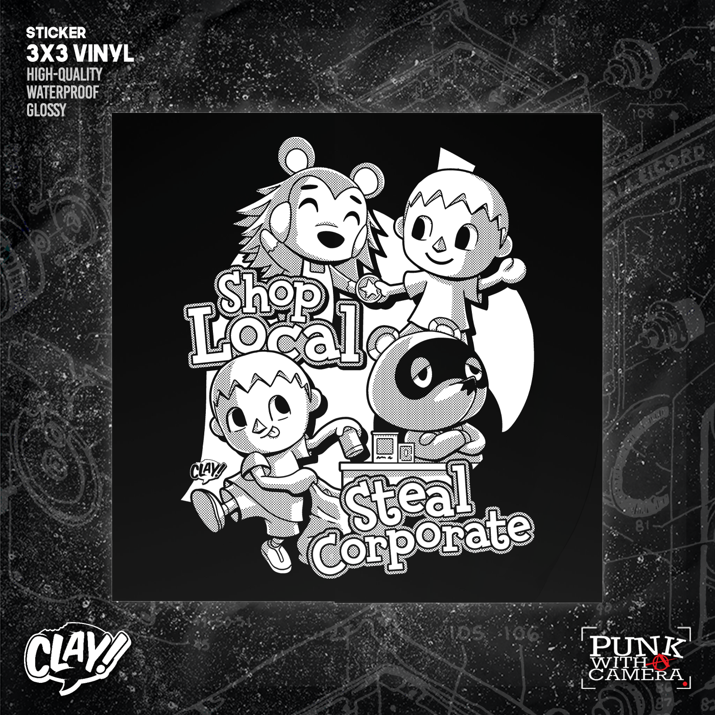 Shop Local Steal Corporate - Sticker (3X3)