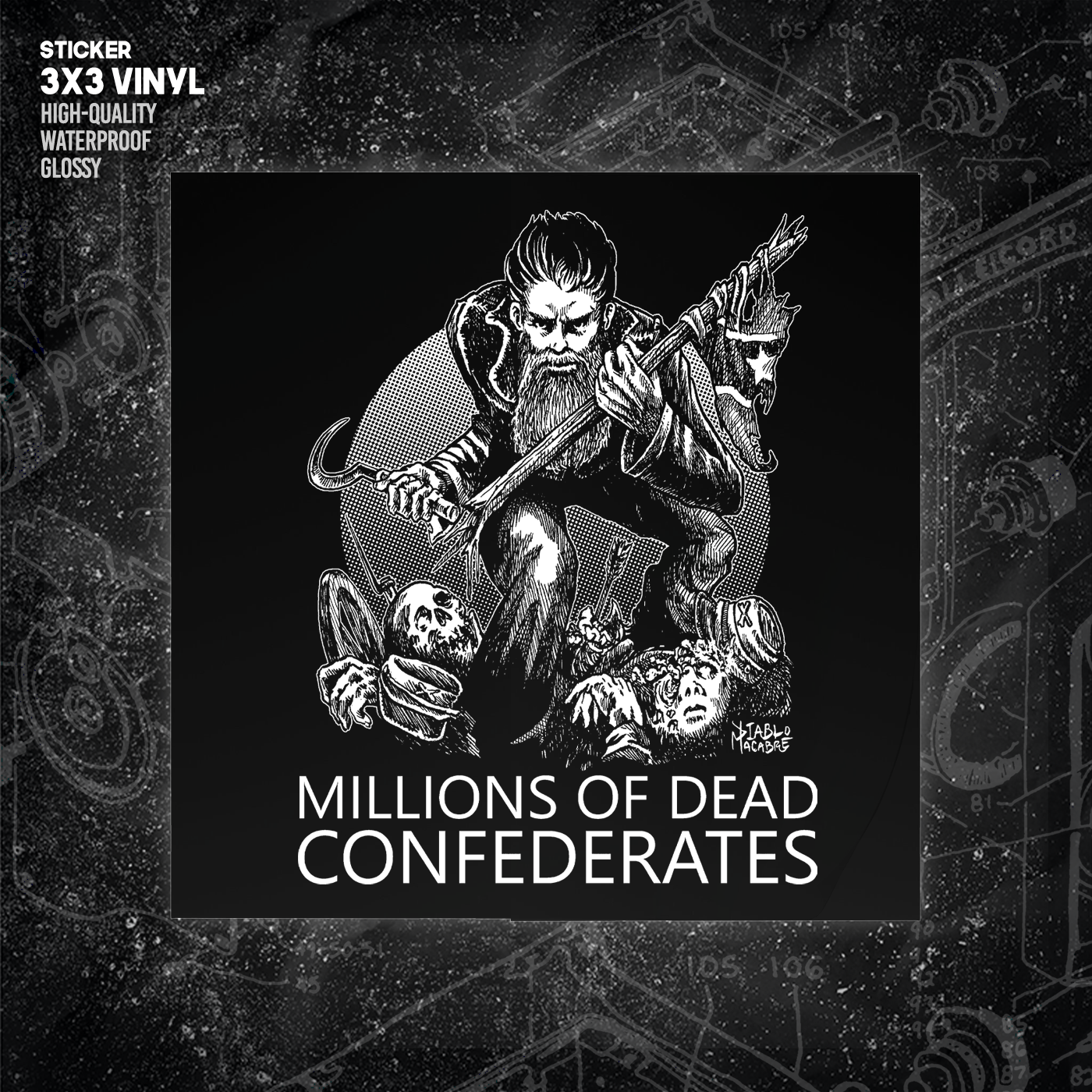 Millions Of Dead Confederates - Sticker (3X3)