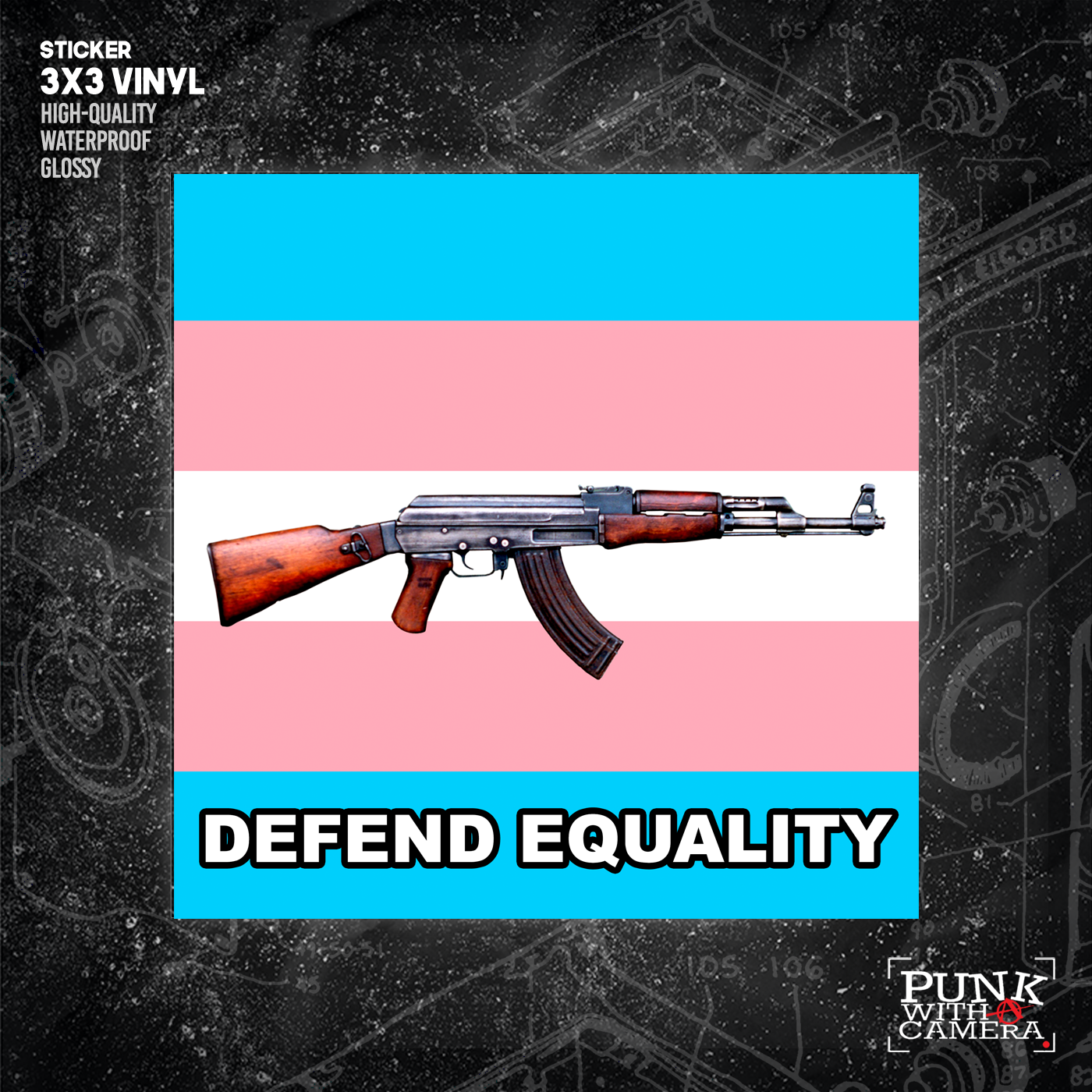 Defend Equality Trans Rights - Sticker (3X3)