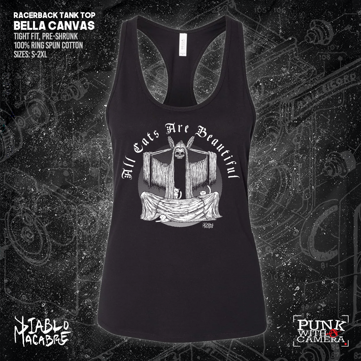 All Cats Are Beautiful - Skull - Diablo Macabre