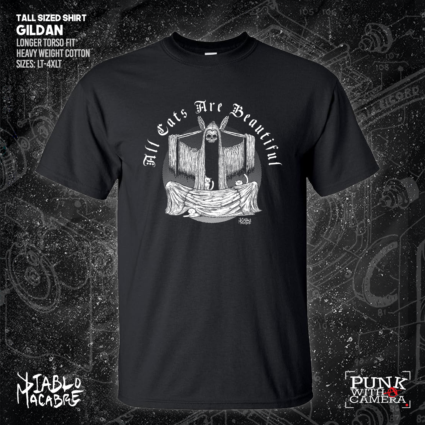 All Cats Are Beautiful - Skull - Diablo Macabre