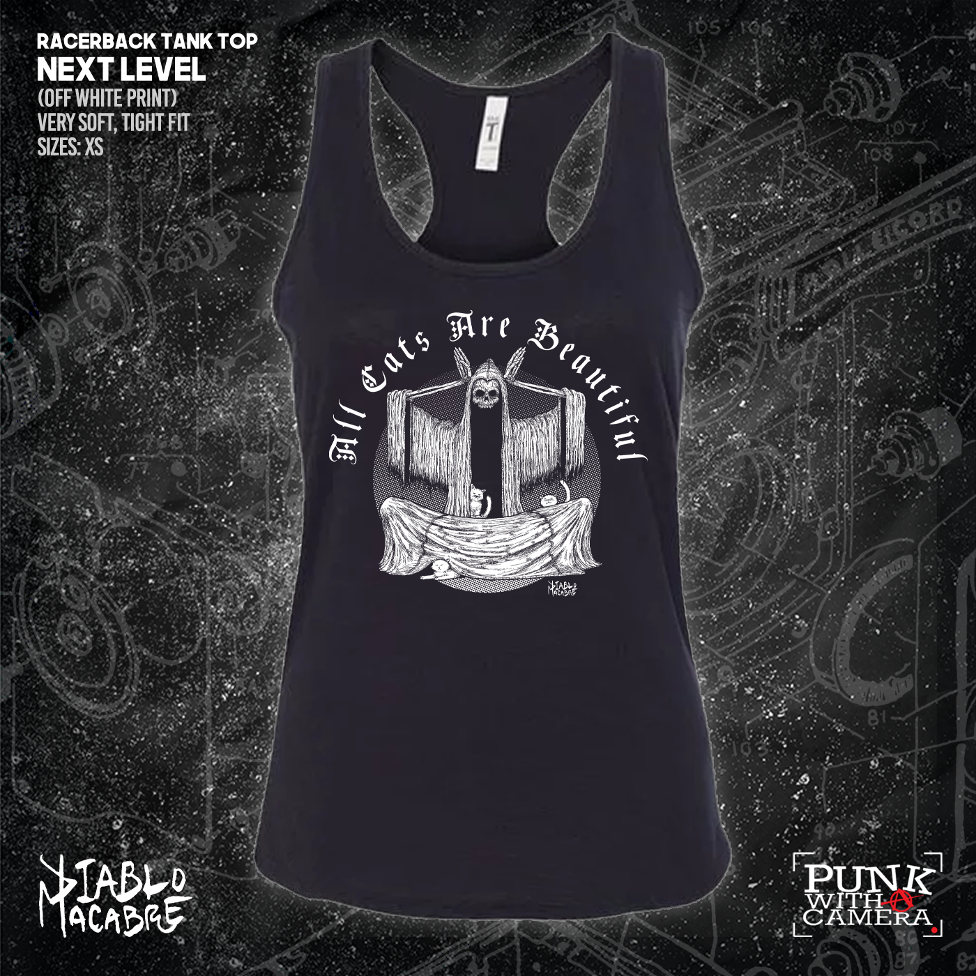 All Cats Are Beautiful - Skull - Diablo Macabre