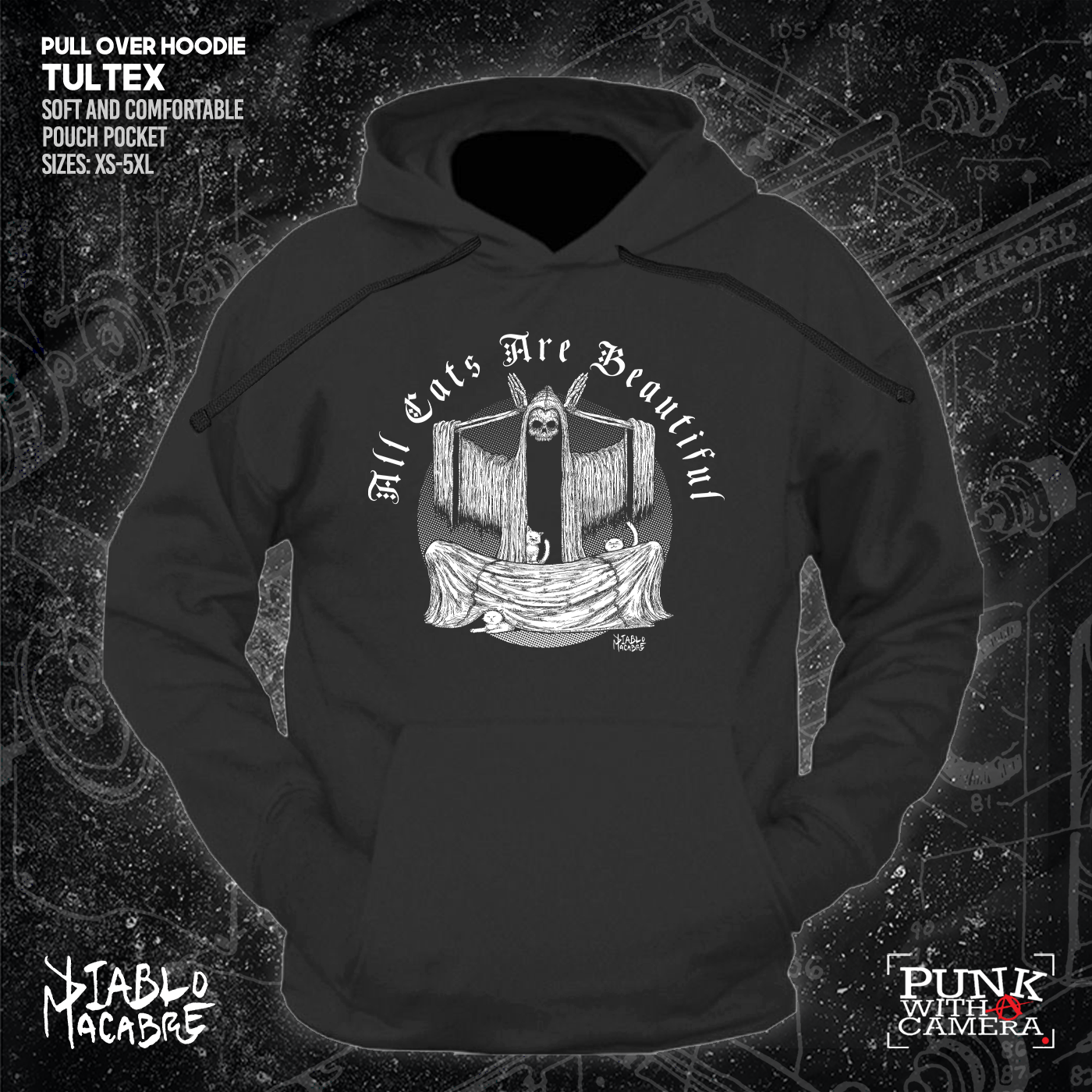 All Cats Are Beautiful - Skull - Diablo Macabre