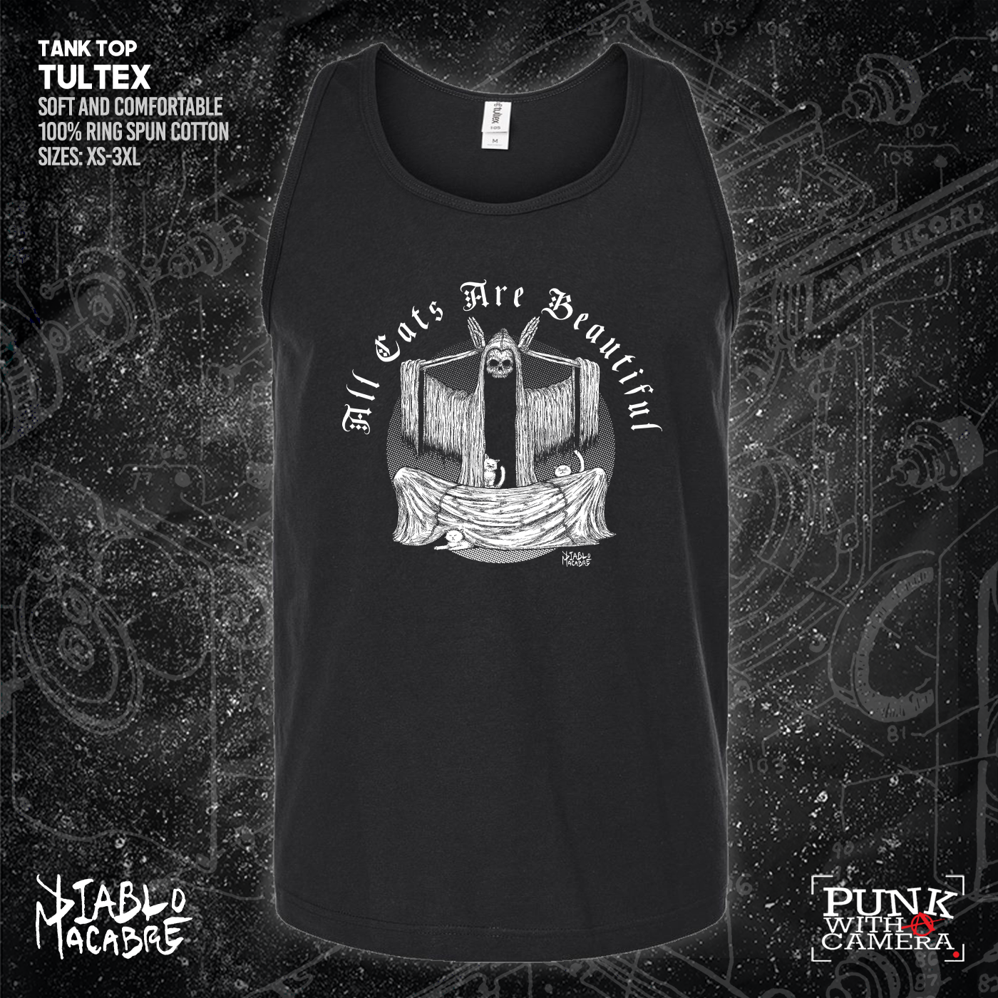 All Cats Are Beautiful - Skull - Diablo Macabre