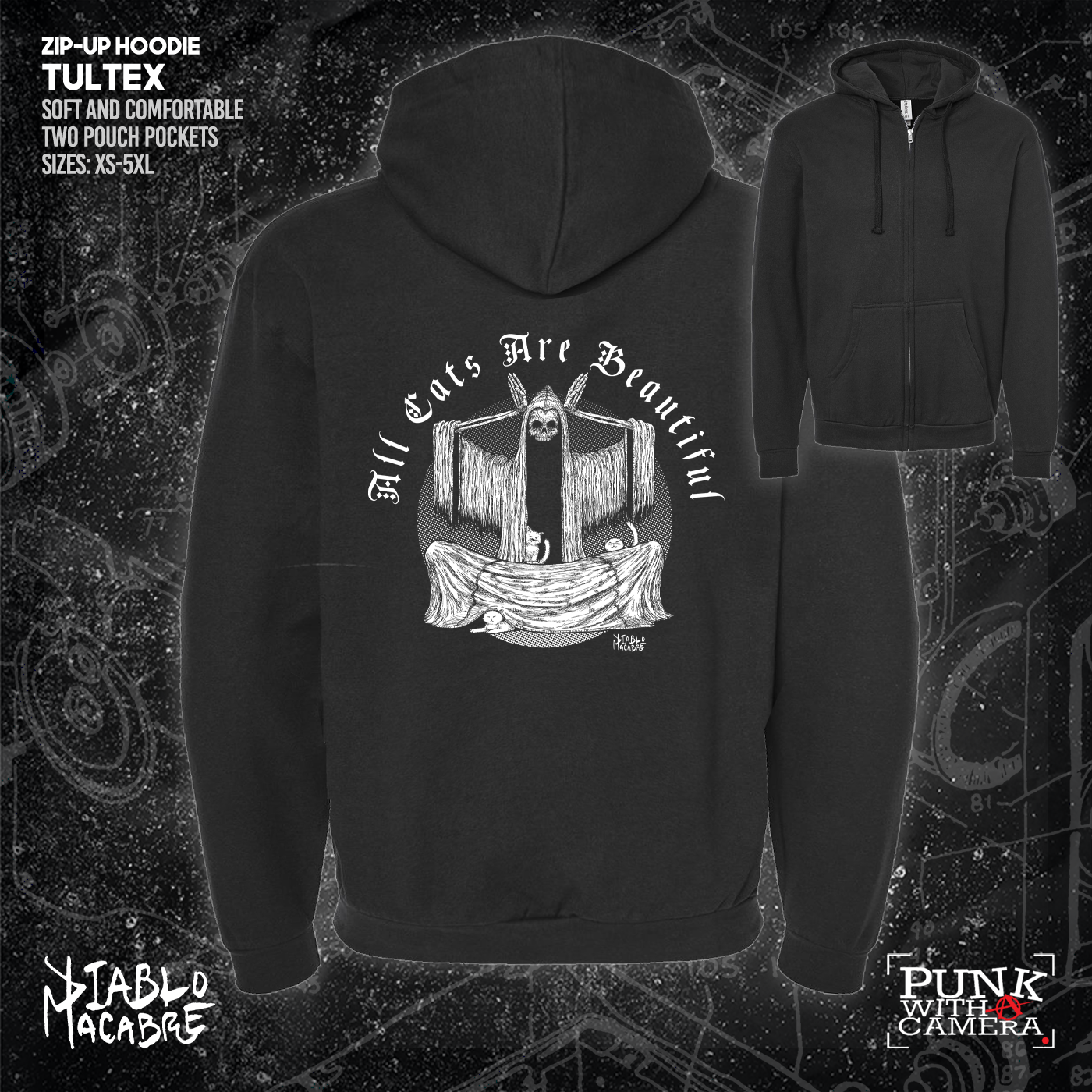 All Cats Are Beautiful - Skull - Diablo Macabre