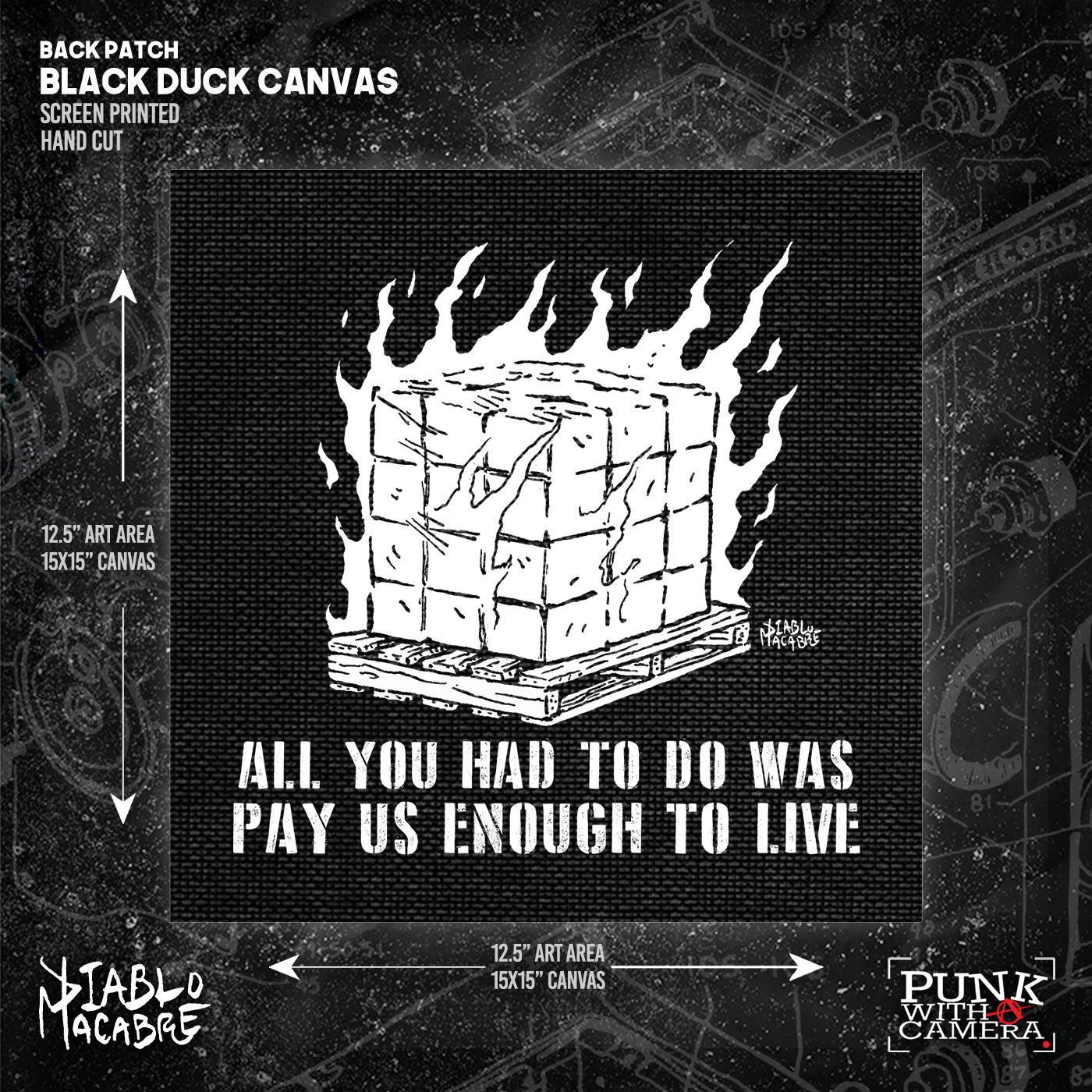 All You Had To Do Was Pay Us Enough To Live - Backpatch