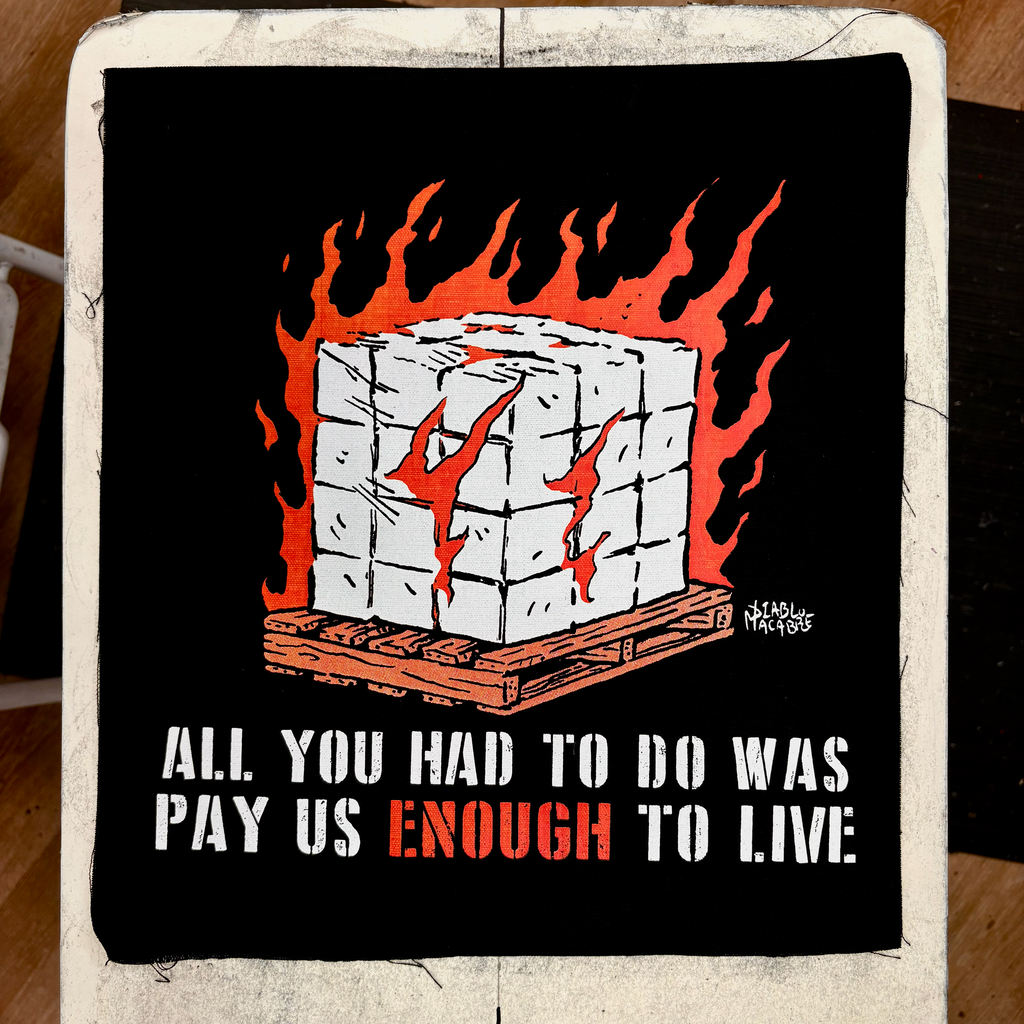 All You Had To Do Was Pay Us Enough To Live - Backpatch