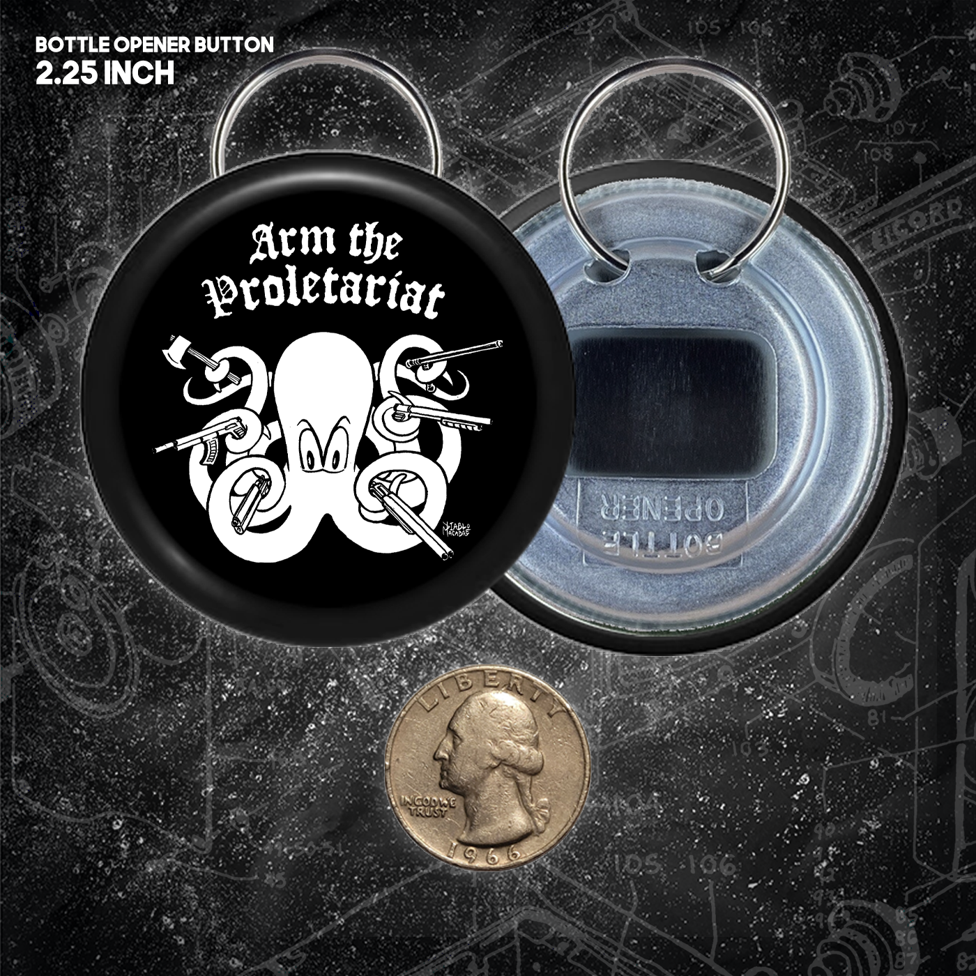 Arm The Proletariat - Buttons (1.25 1.5, & 2.25 Inch)