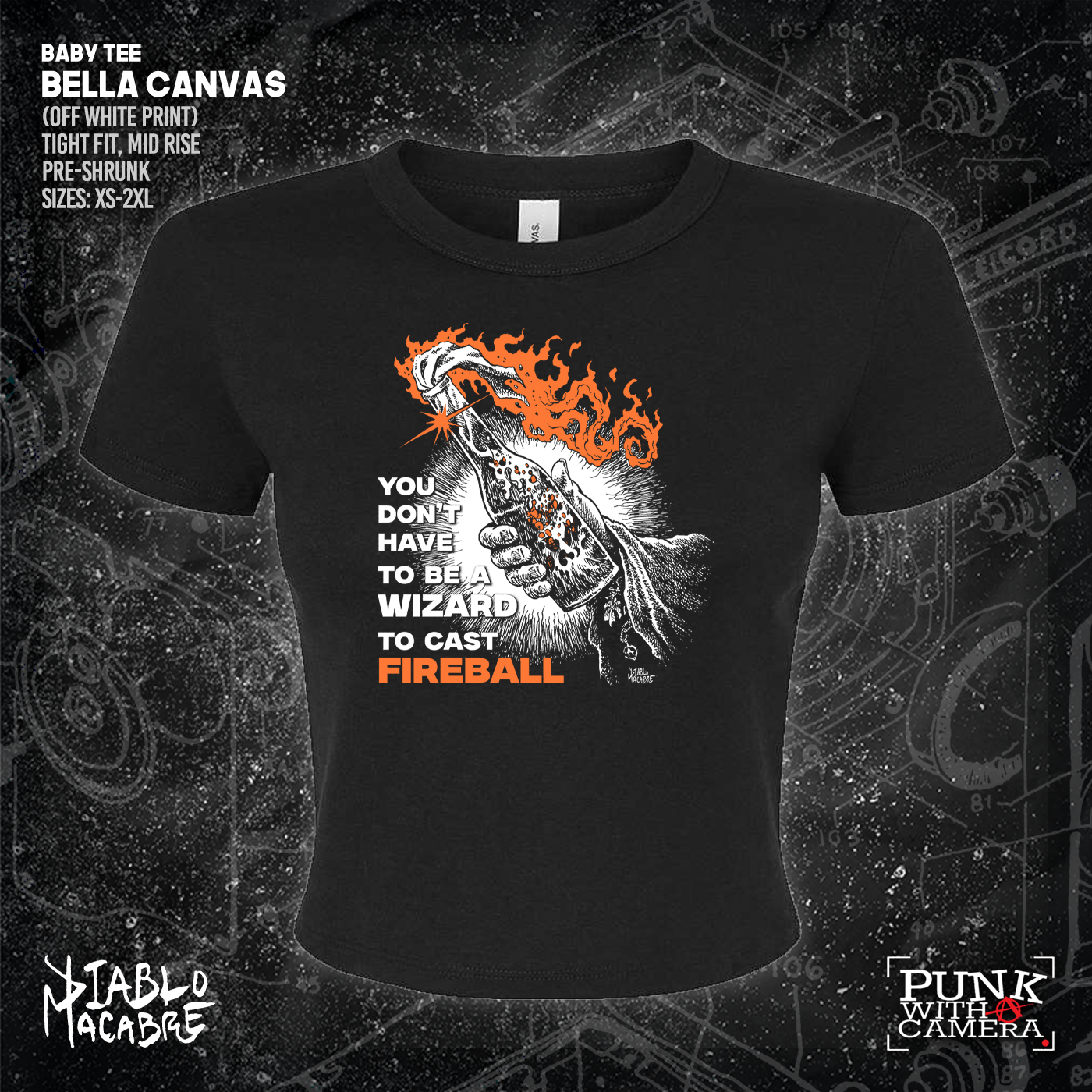 You Don't Need To Be A Wizard To Cast A Fireball - Orange Two Color Version - Diablo Macabre