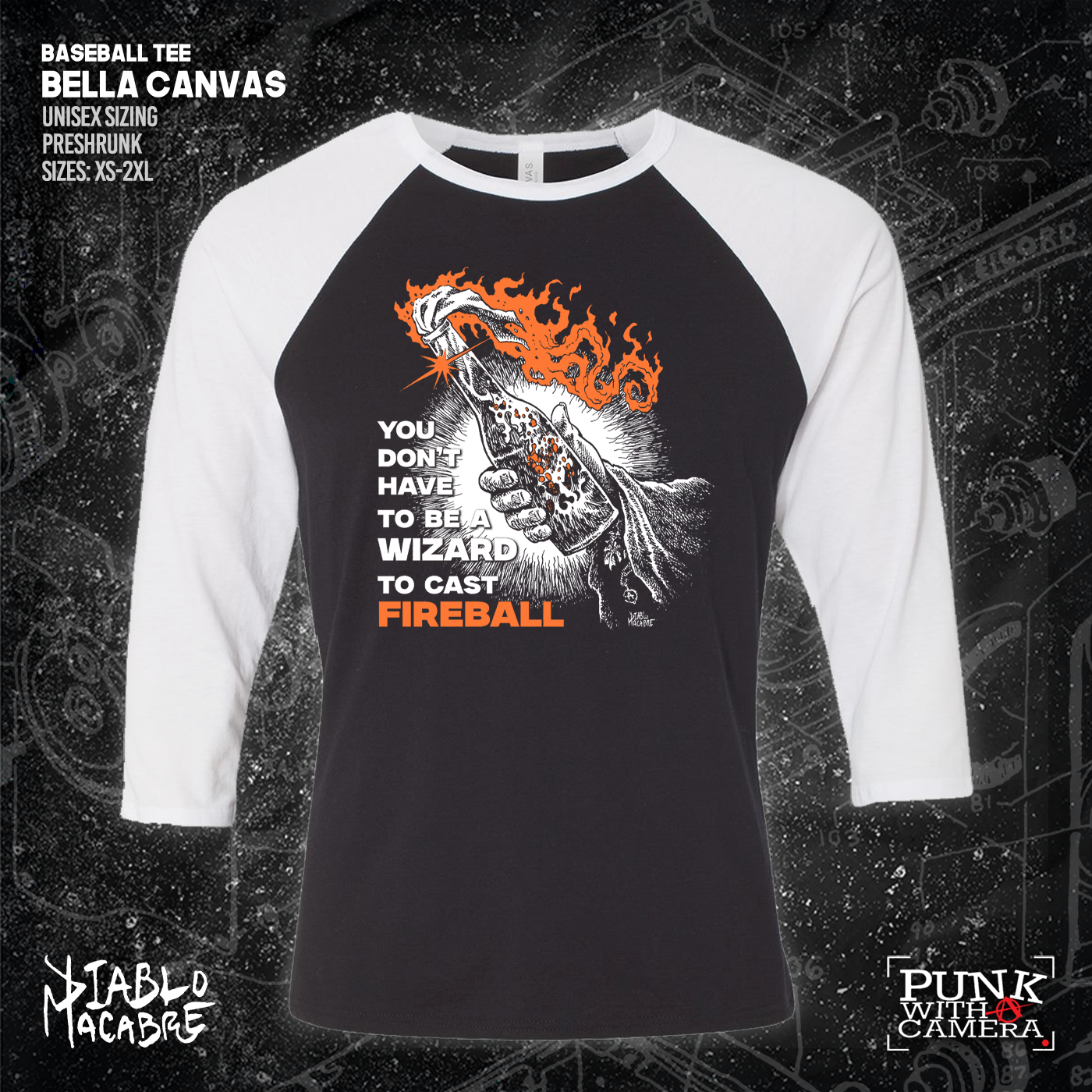 You Don't Need To Be A Wizard To Cast A Fireball - Orange Two Color Version - Diablo Macabre