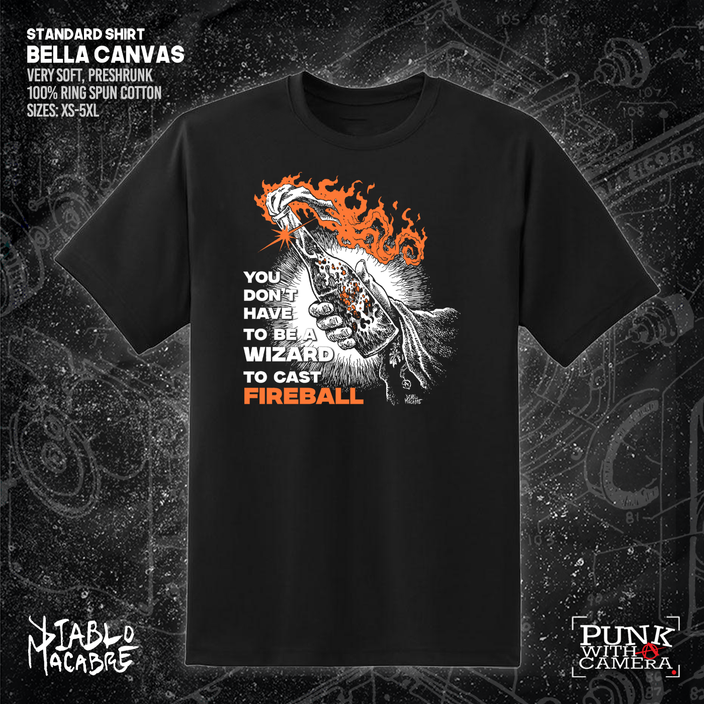 You Don't Need To Be A Wizard To Cast A Fireball - Orange Two Color Version - Diablo Macabre