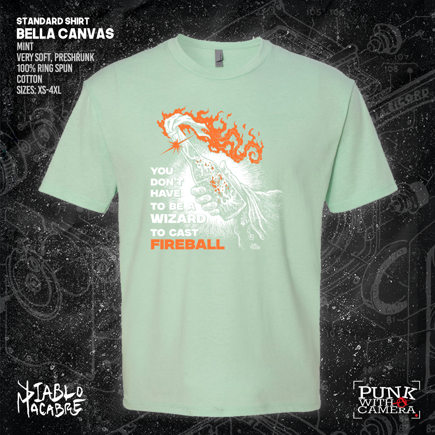 You Don't Need To Be A Wizard To Cast A Fireball - Orange Two Color Version - Diablo Macabre