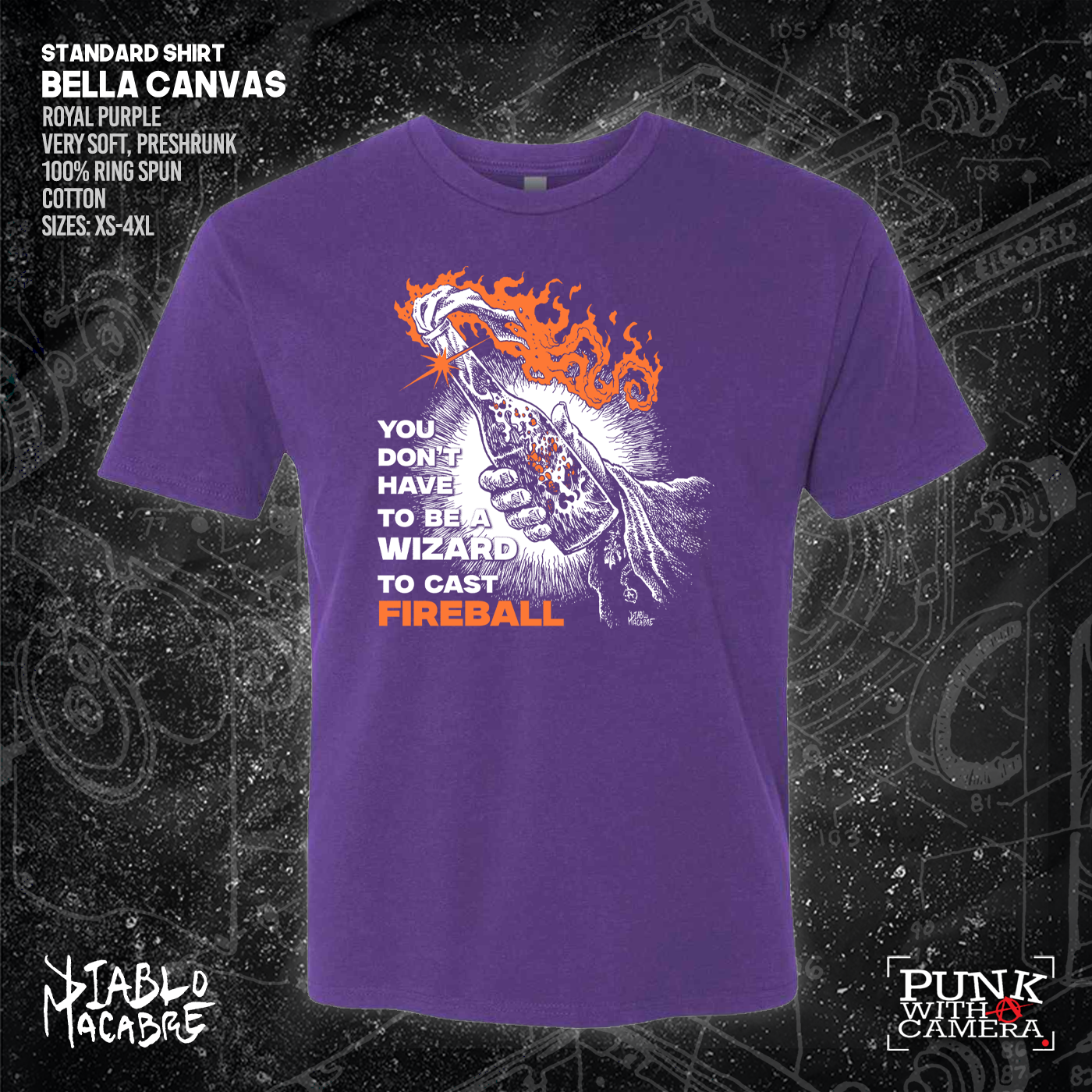 You Don't Need To Be A Wizard To Cast A Fireball - Orange Two Color Version - Diablo Macabre