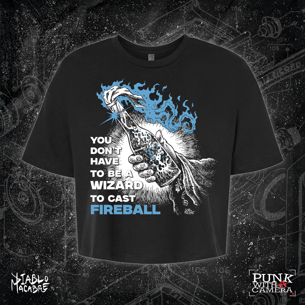 You Don't Need To Be A Wizard To Cast A Fireball - Blue Two Color Version - Diablo Macabre