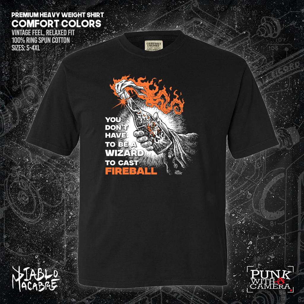 You Don't Need To Be A Wizard To Cast A Fireball - Orange Two Color Version - Diablo Macabre