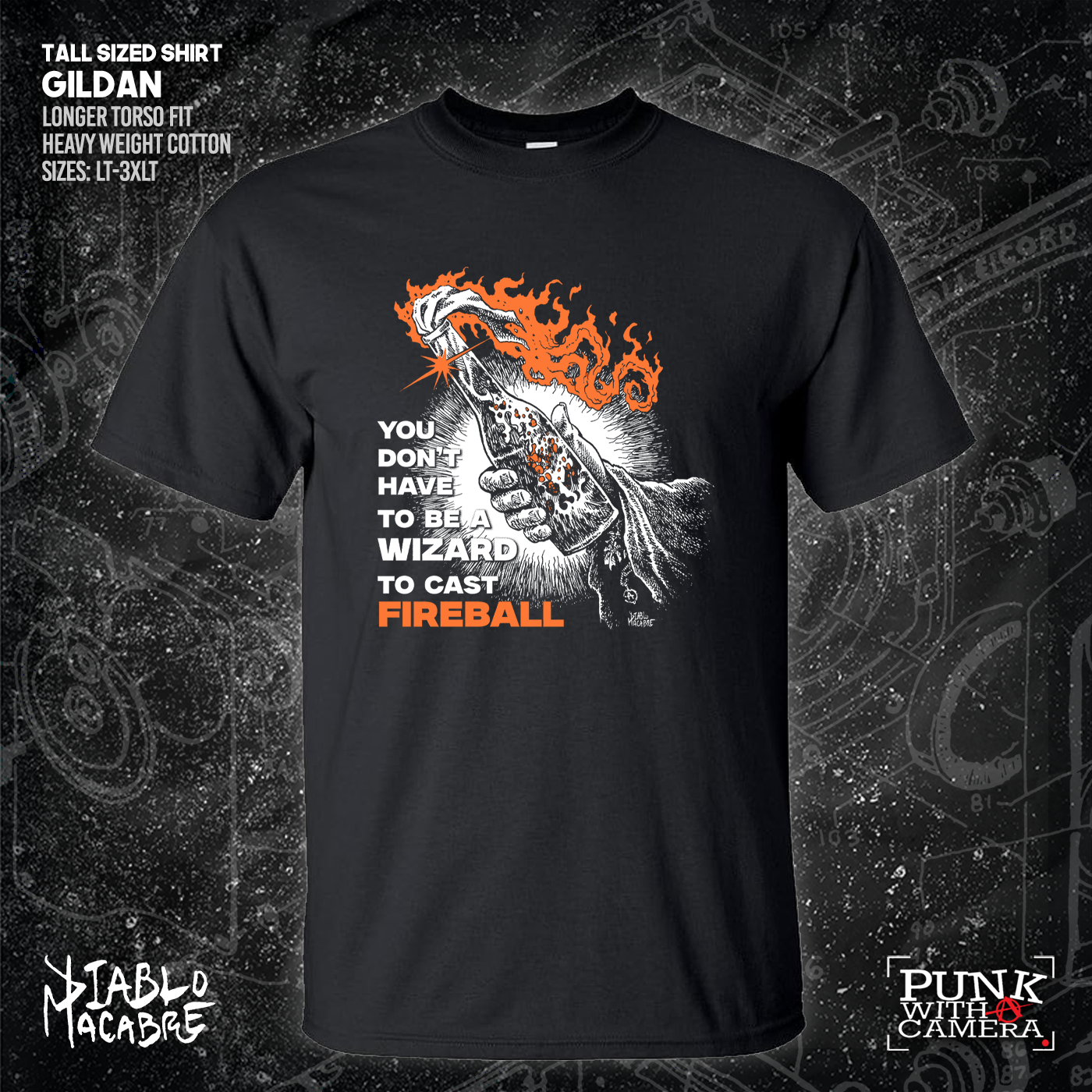 You Don't Need To Be A Wizard To Cast A Fireball - Orange Two Color Version - Diablo Macabre