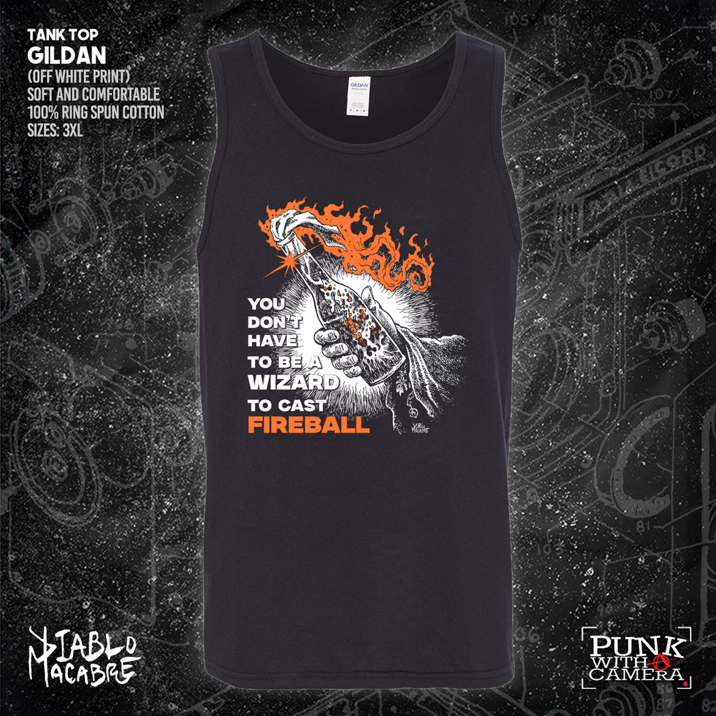 You Don't Need To Be A Wizard To Cast A Fireball - Orange Two Color Version - Diablo Macabre