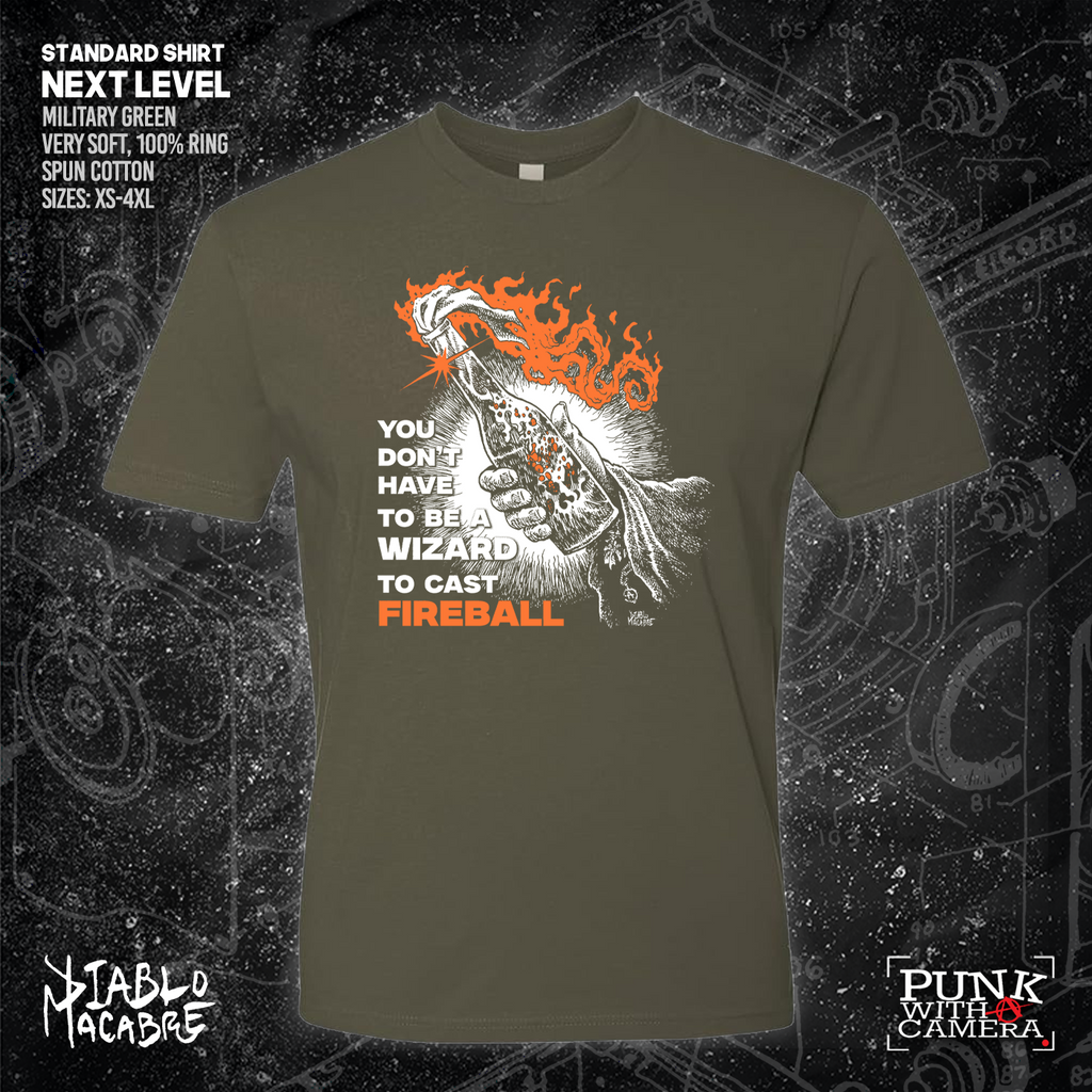 You Don't Need To Be A Wizard To Cast A Fireball - Orange Two Color Version - Diablo Macabre