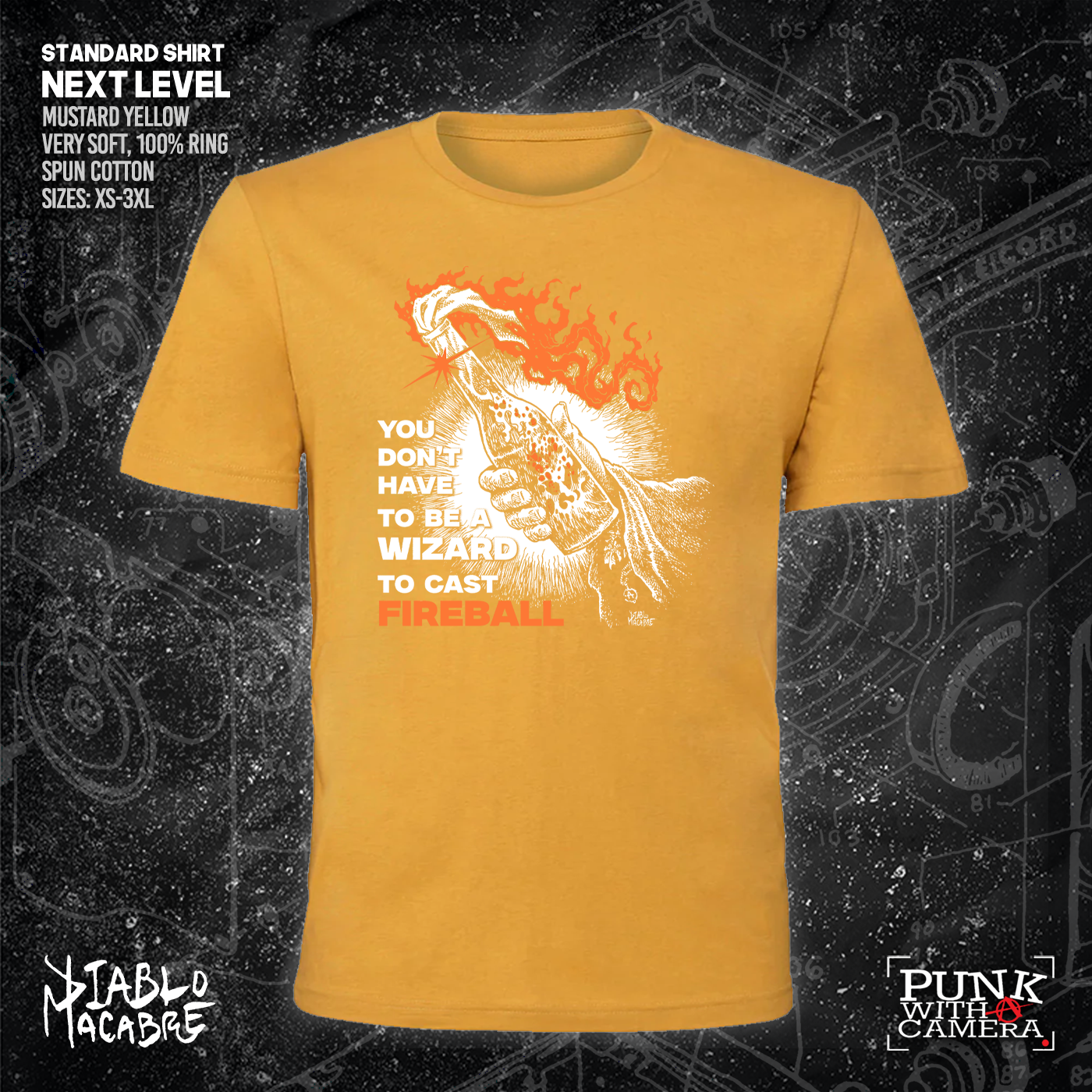 You Don't Need To Be A Wizard To Cast A Fireball - Orange Two Color Version - Diablo Macabre