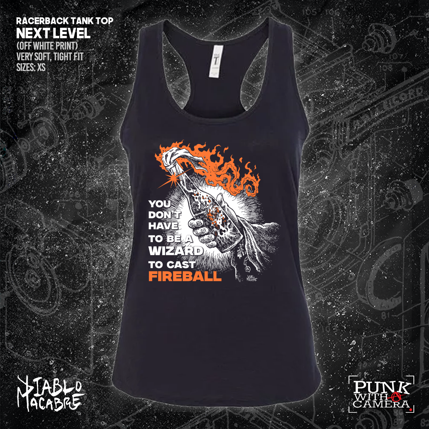You Don't Need To Be A Wizard To Cast A Fireball - Orange Two Color Version - Diablo Macabre