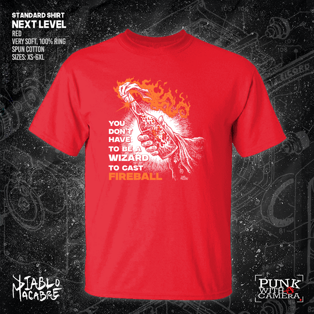 You Don't Need To Be A Wizard To Cast A Fireball - Orange Two Color Version - Diablo Macabre