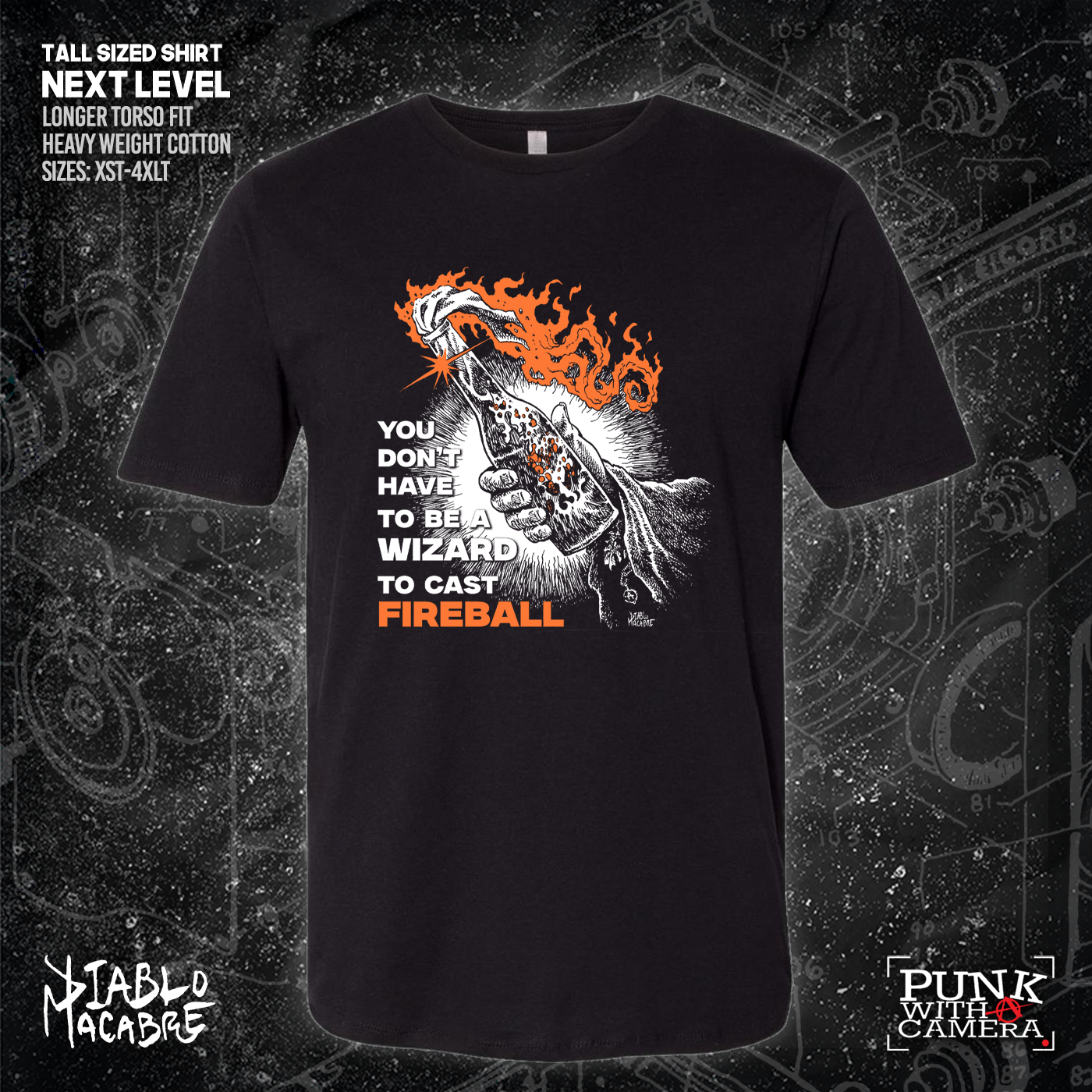You Don't Need To Be A Wizard To Cast A Fireball - Orange Two Color Version - Diablo Macabre