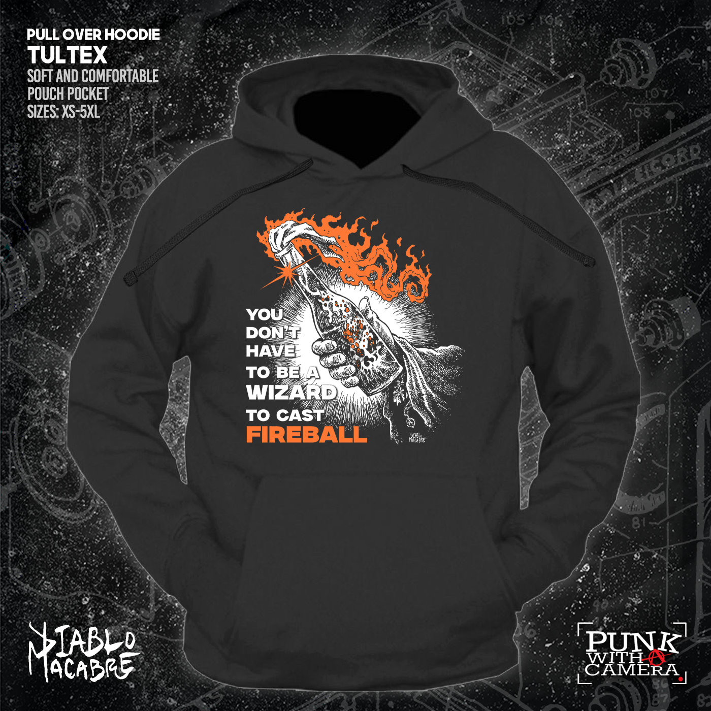 You Don't Need To Be A Wizard To Cast A Fireball - Orange Two Color Version - Diablo Macabre