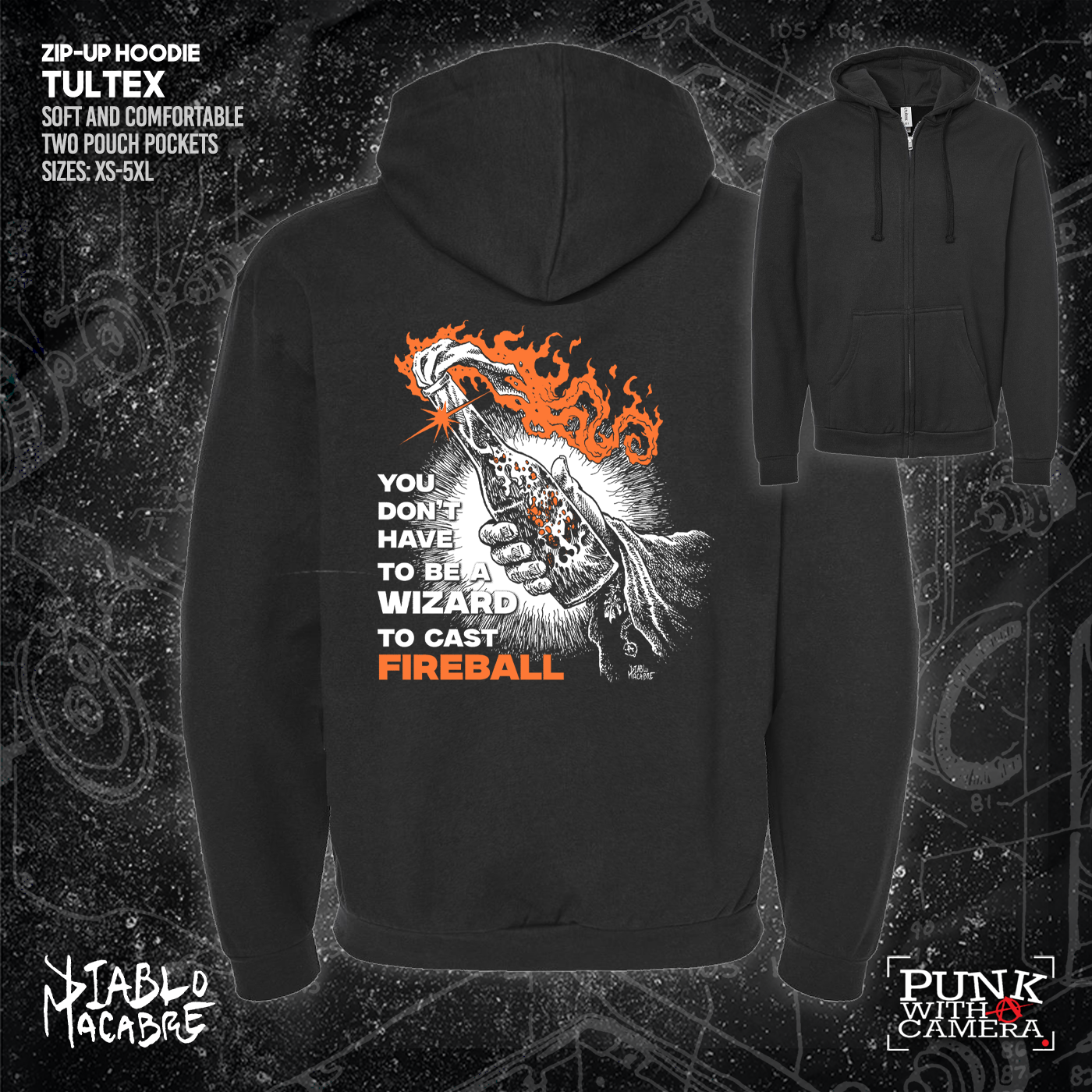 You Don't Need To Be A Wizard To Cast A Fireball - Orange Two Color Version - Diablo Macabre