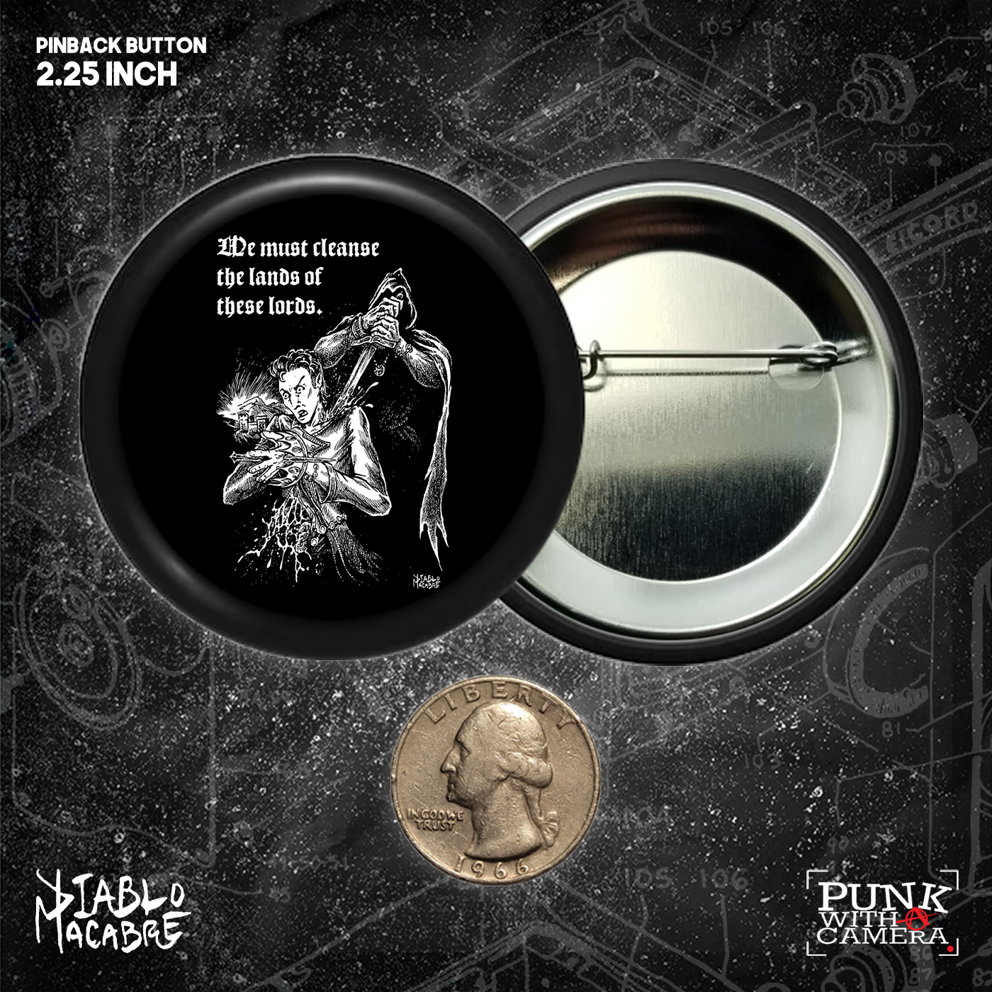 We Must Cleanse The Lords Of These Lands - Button 2.25 Inch