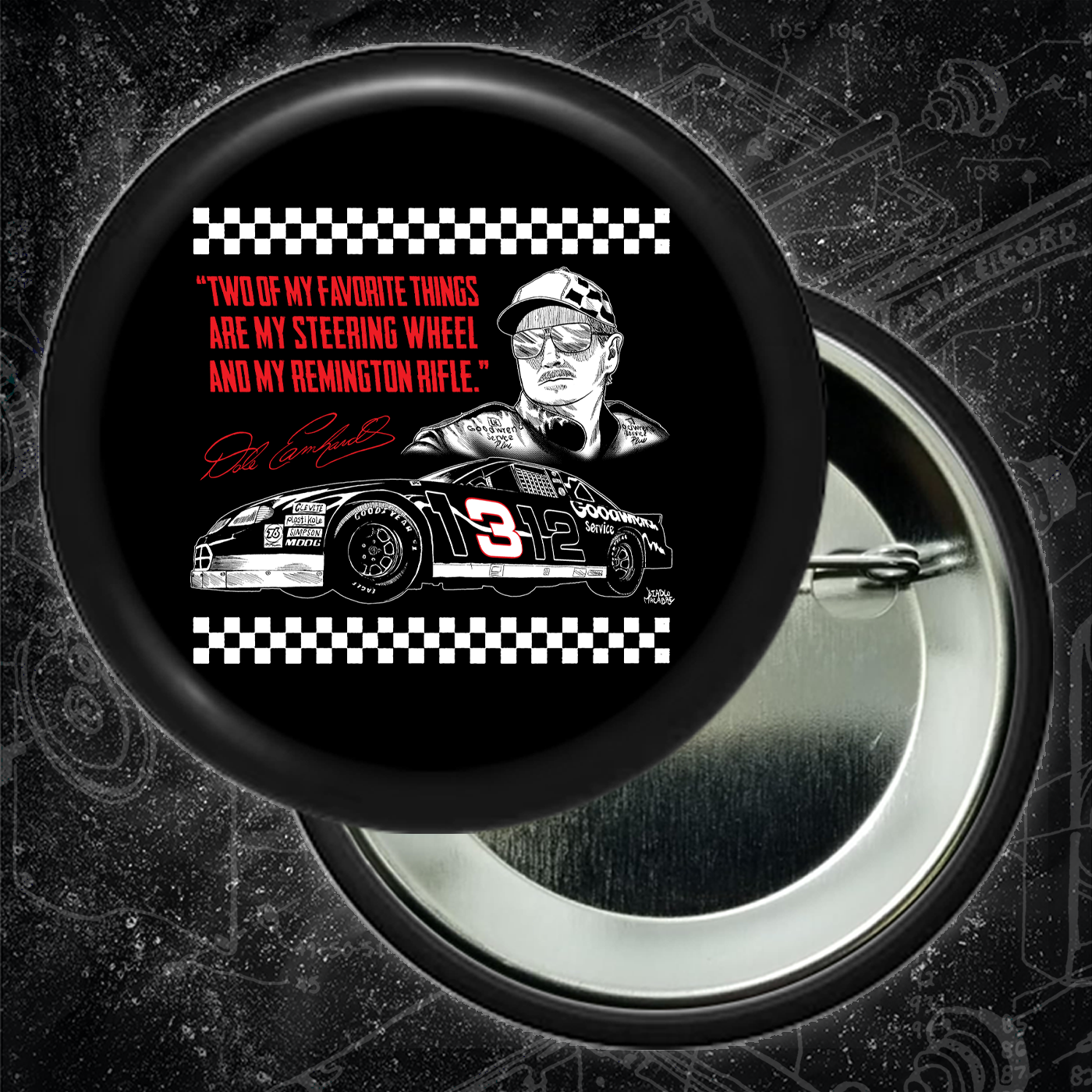 Two Of My Favorite Things Are My Steering Wheel And My Remington Rifle - Buttons 2.25 Inch