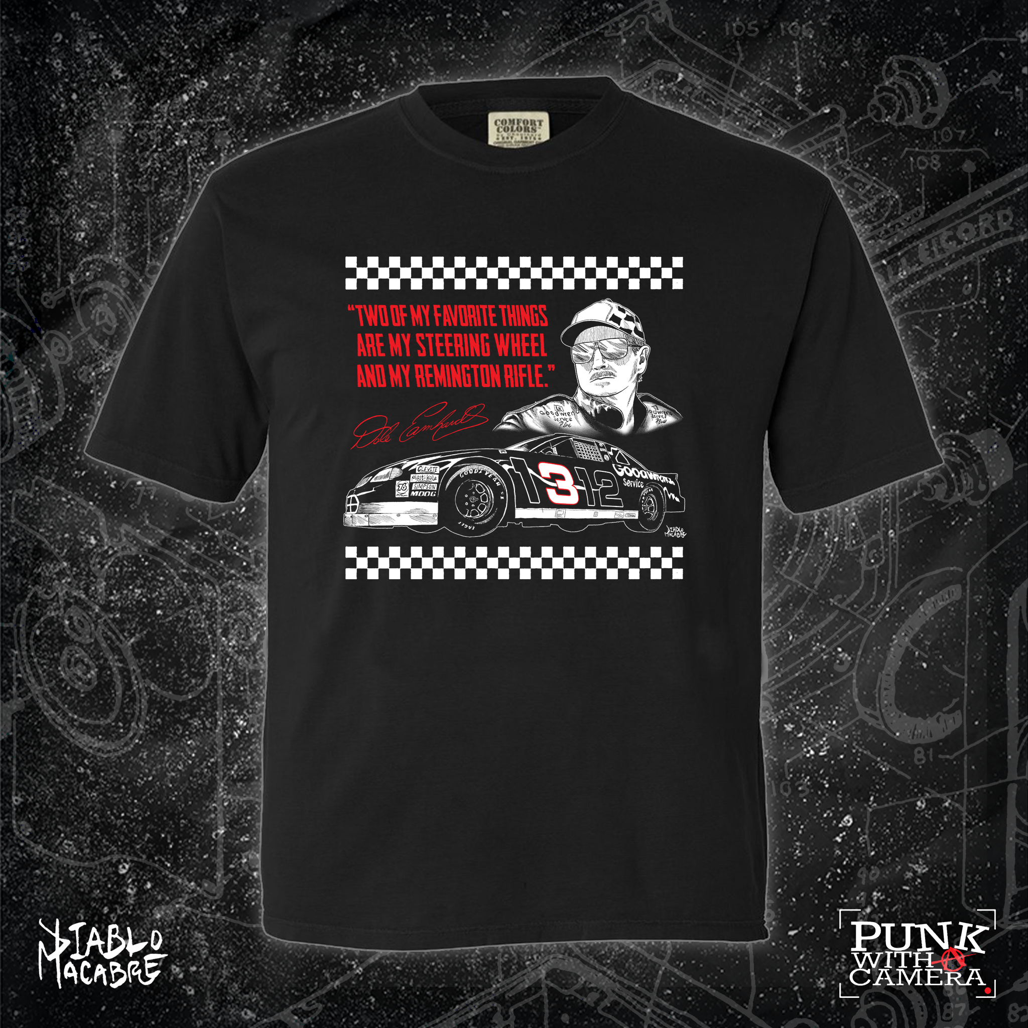 Two Of My Favorite Things Are My Steering Wheel And My Remington Rifle. - Two Color - Diablo Macabre