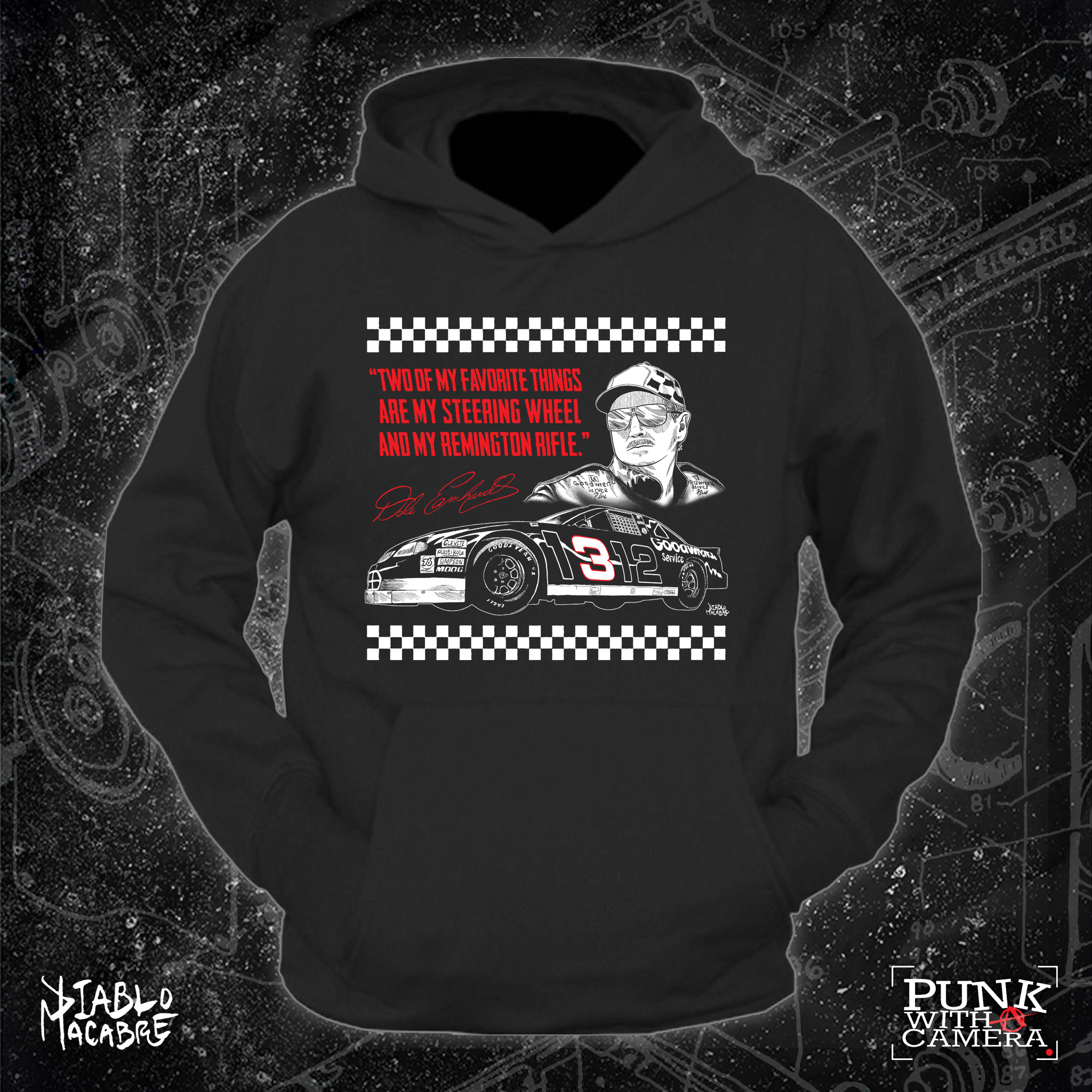 Two Of My Favorite Things Are My Steering Wheel And My Remington Rifle. - Two Color - Diablo Macabre