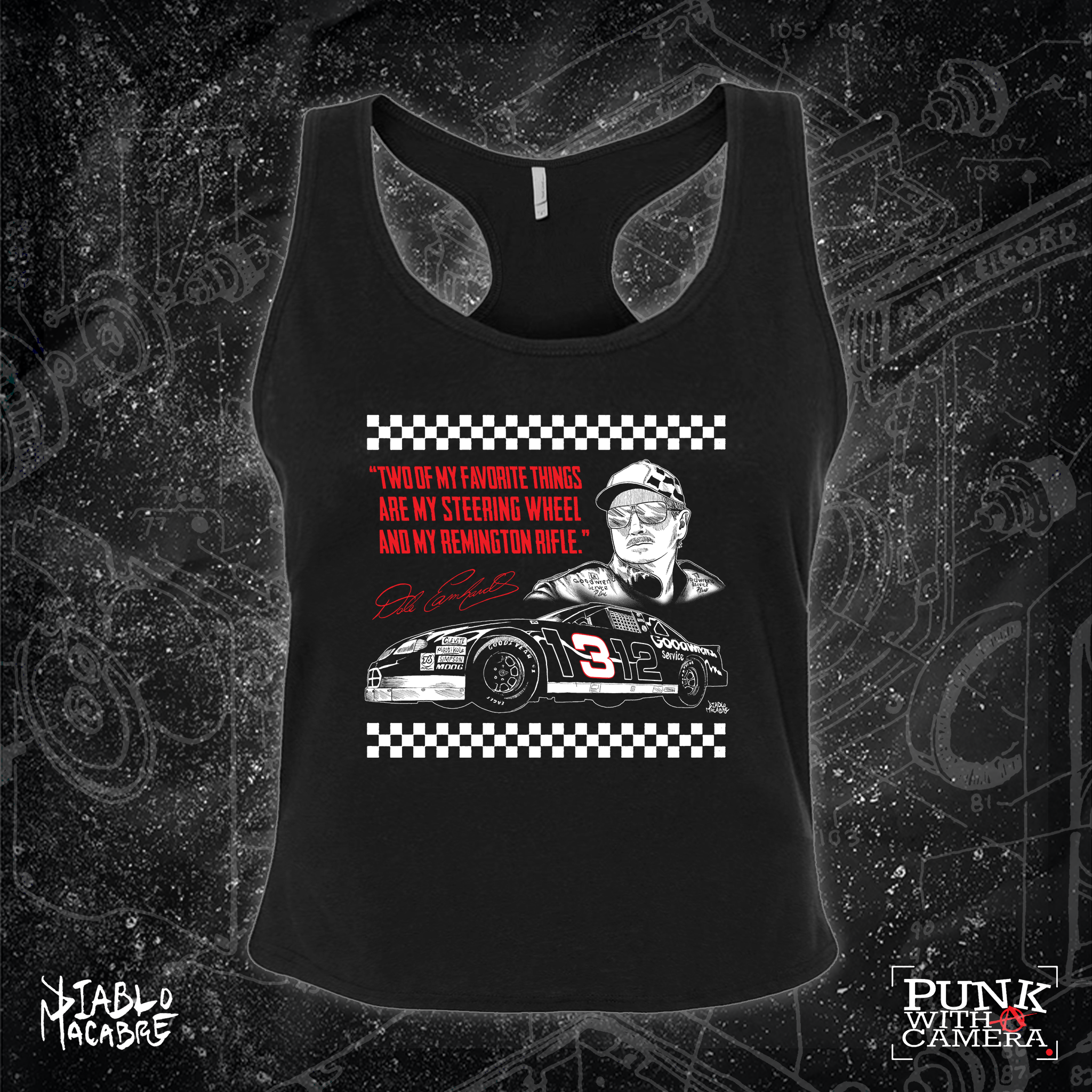 Two Of My Favorite Things Are My Steering Wheel And My Remington Rifle. - Two Color - Diablo Macabre