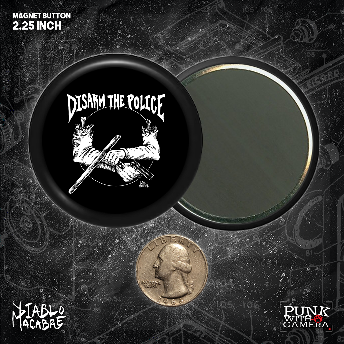DisARM The Police - Buttons (1, 1.25 1.5, & 2.25 Inch)