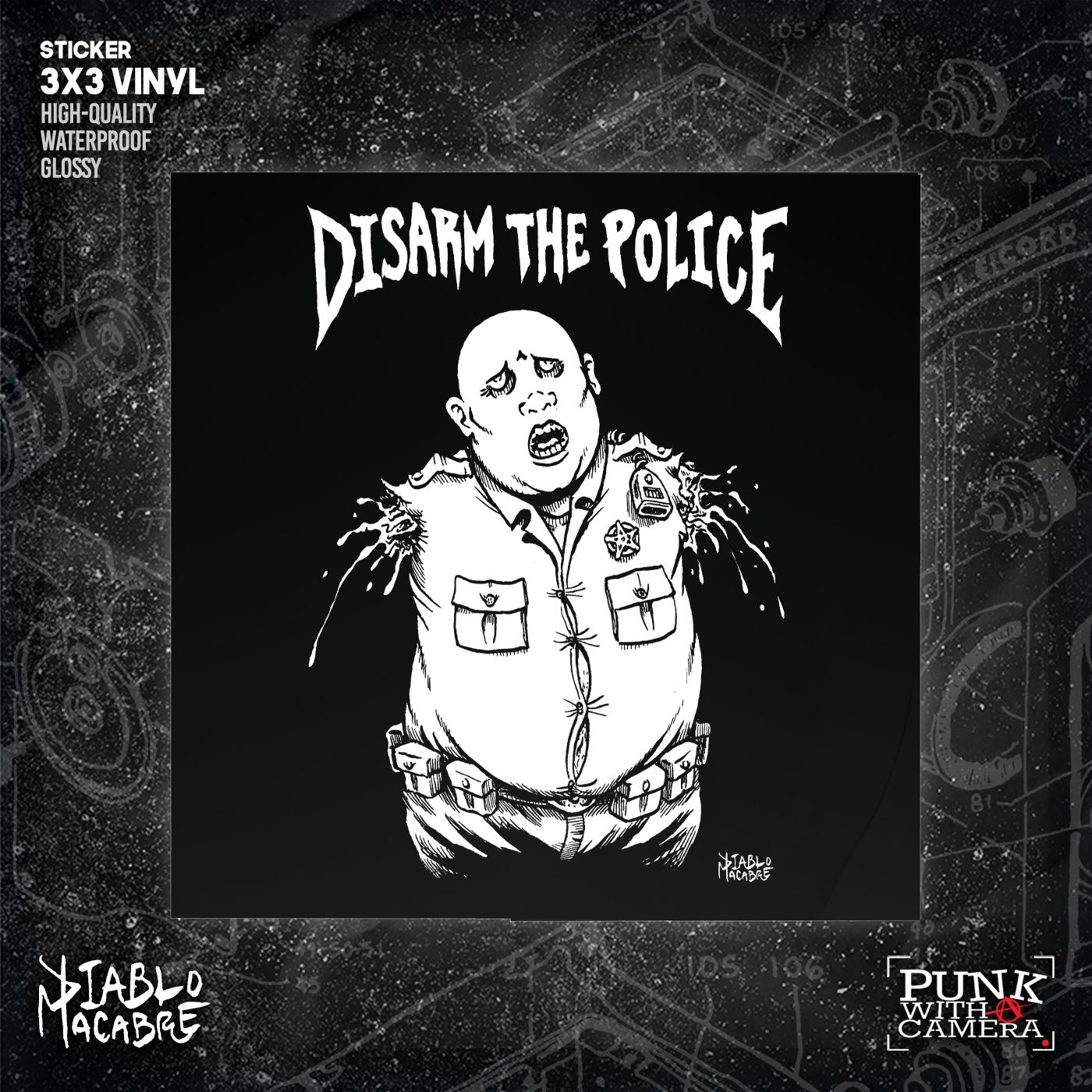 Disarm The Police - Sticker (3X3)