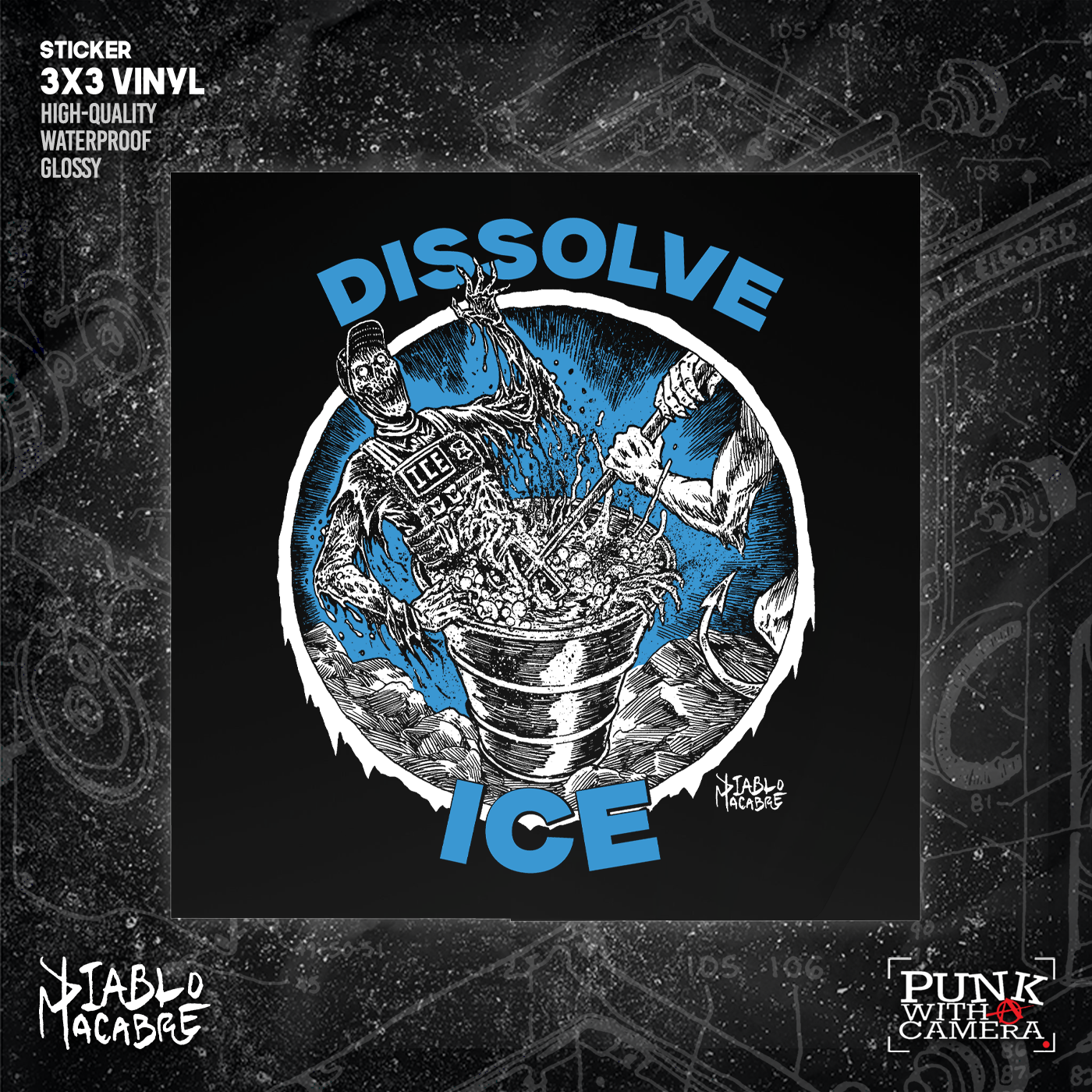 Dissolve ICE- Sticker (3X3)
