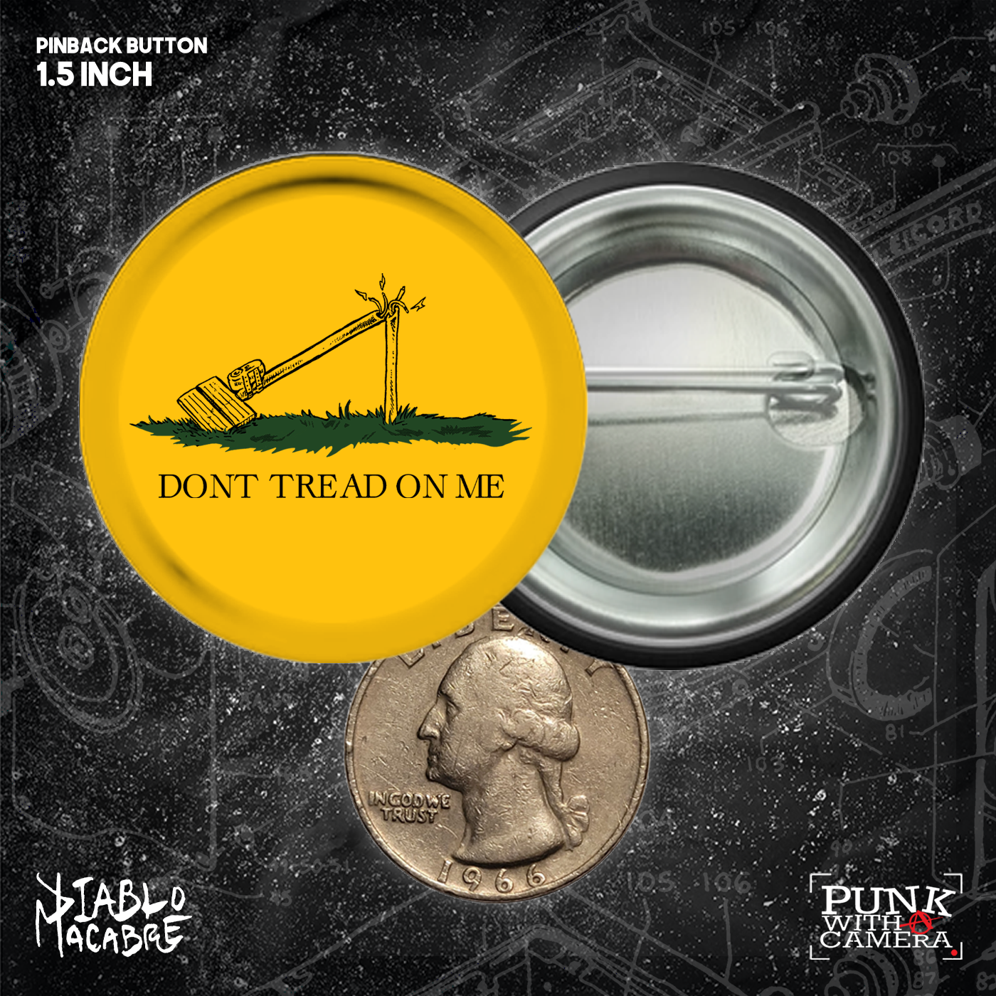 Don't Tread On Me - Invasive Camera - Buttons (1.5 & 2.25 Inch)