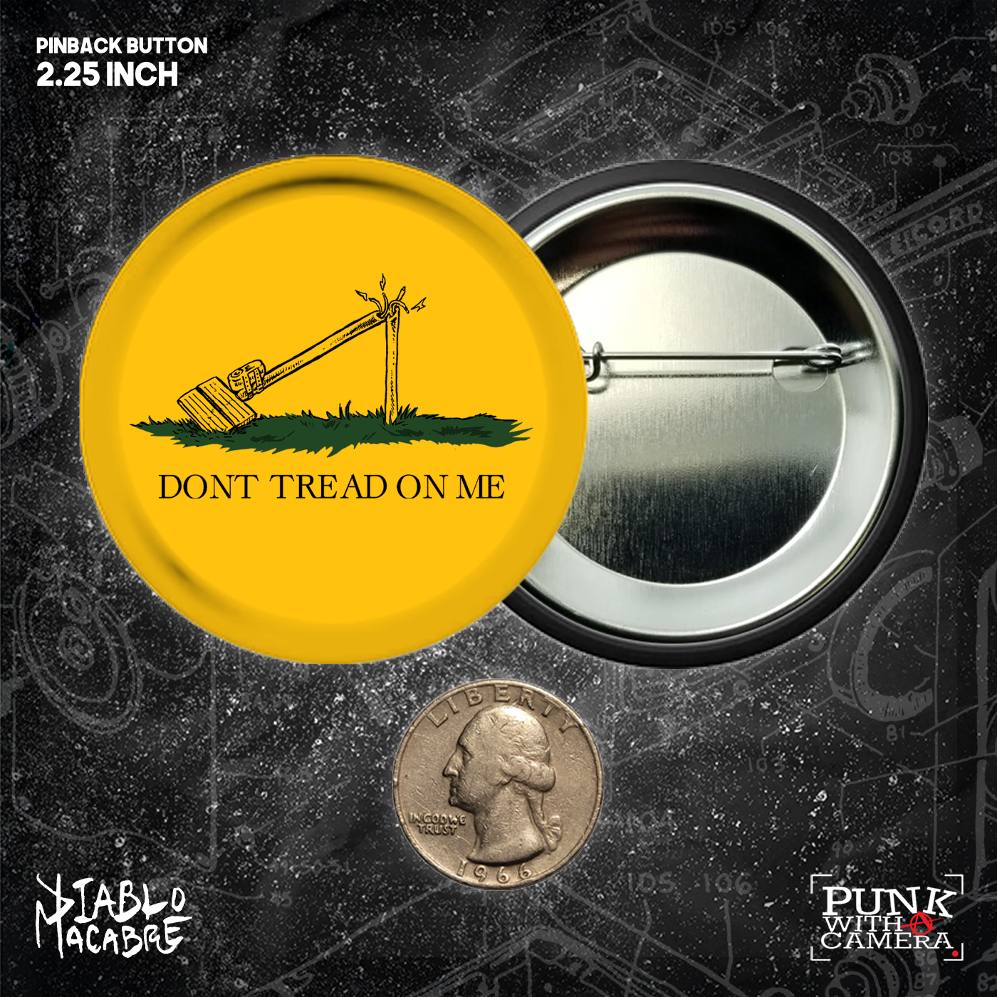 Don't Tread On Me - Invasive Camera - Buttons (1.5 & 2.25 Inch)