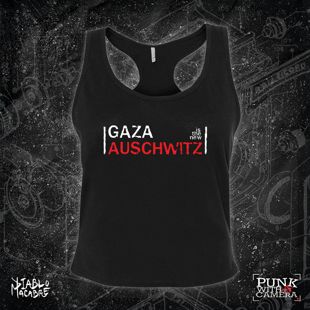 Gaza Is The New Auschwitz - Two Color Version - Diablo Macabre - Mutual Aid Design