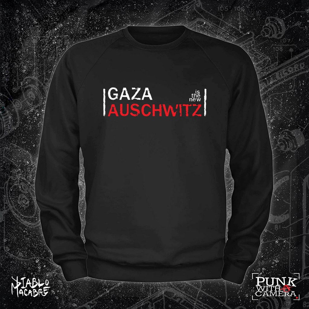 Gaza Is The New Auschwitz - Two Color Version - Diablo Macabre - Mutual Aid Design