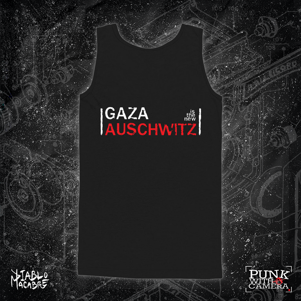 Gaza Is The New Auschwitz - Two Color Version - Diablo Macabre - Mutual Aid Design