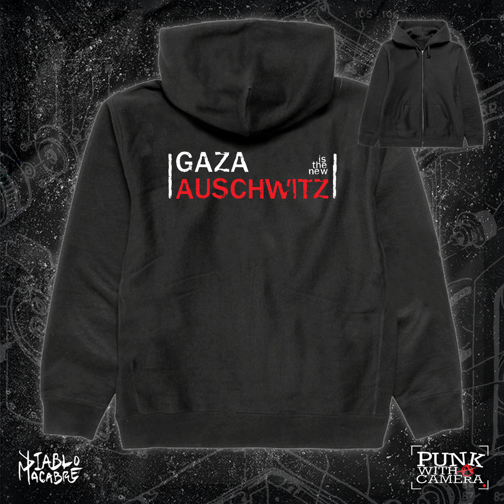 Gaza Is The New Auschwitz - Two Color Version - Diablo Macabre - Mutual Aid Design
