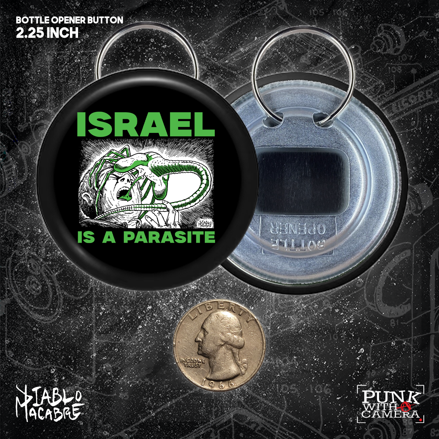 Israel Is A Parasite - Button 2.25 Inch