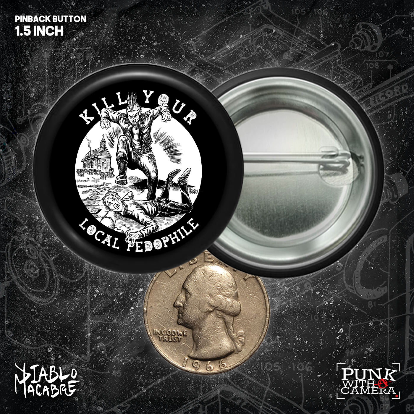 Kill Your Local Pedophile - Buttons (1.5 & 2.25 Inch)