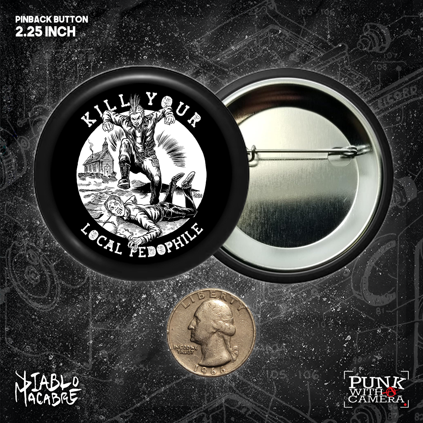 Kill Your Local Pedophile - Buttons (1.5 & 2.25 Inch)