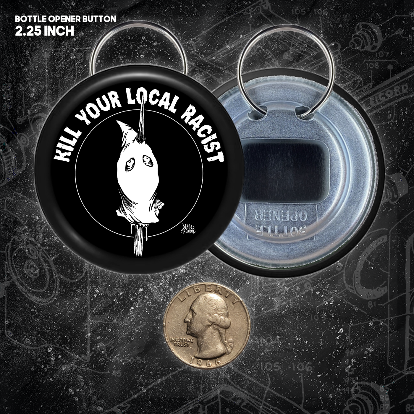 Kill Your Local Racist - Head On A Pike - Buttons (1, 1.25, 1.5, & 2.25 Inch)