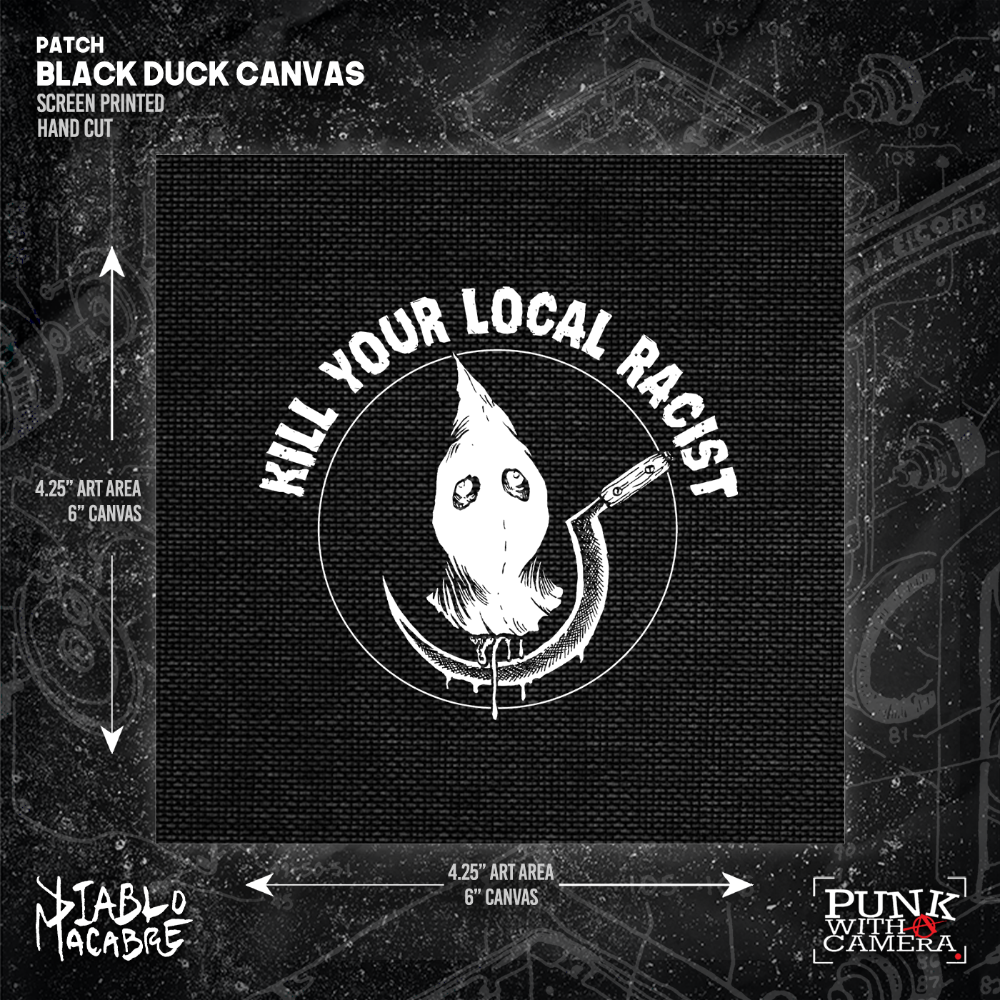 Kill Your Local Racist - Sickle - Patch (6x6) - Diablo Macabre