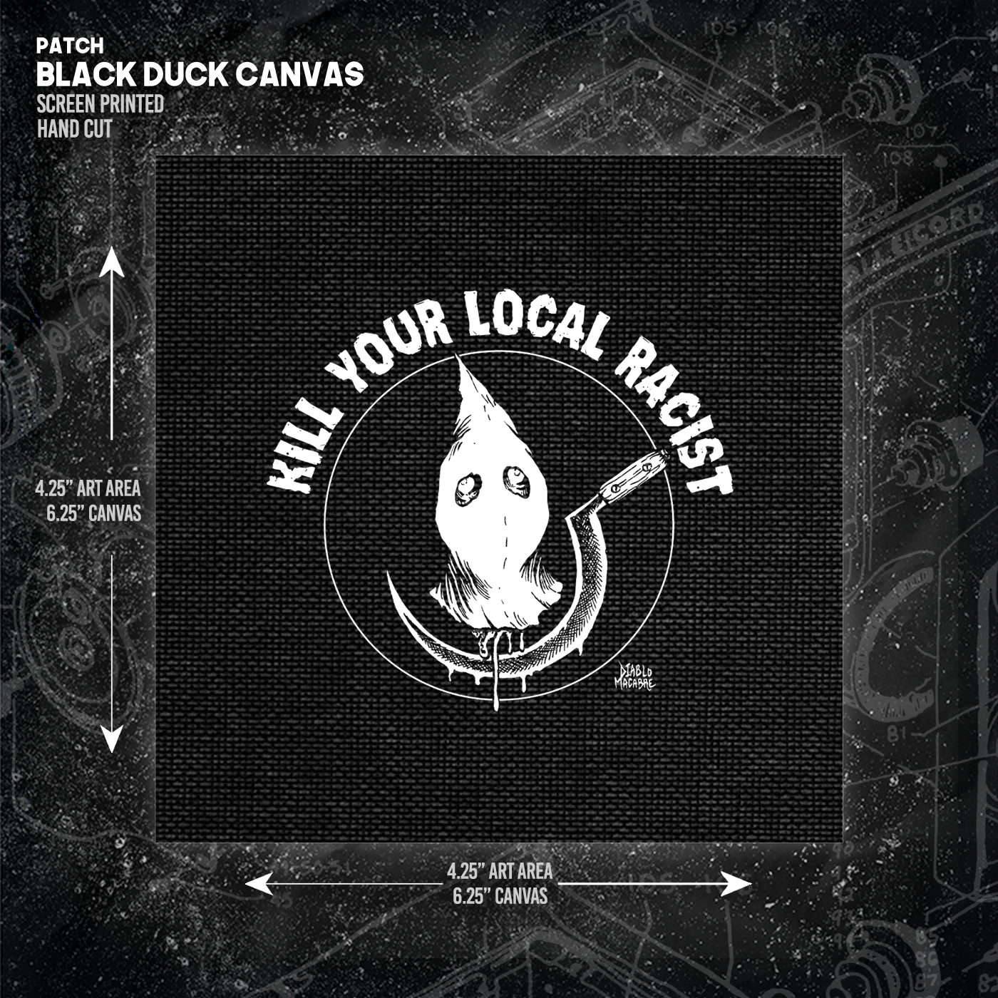 Kill Your Local Racist - Sickle - Patch (4x4) - Diablo Macabre