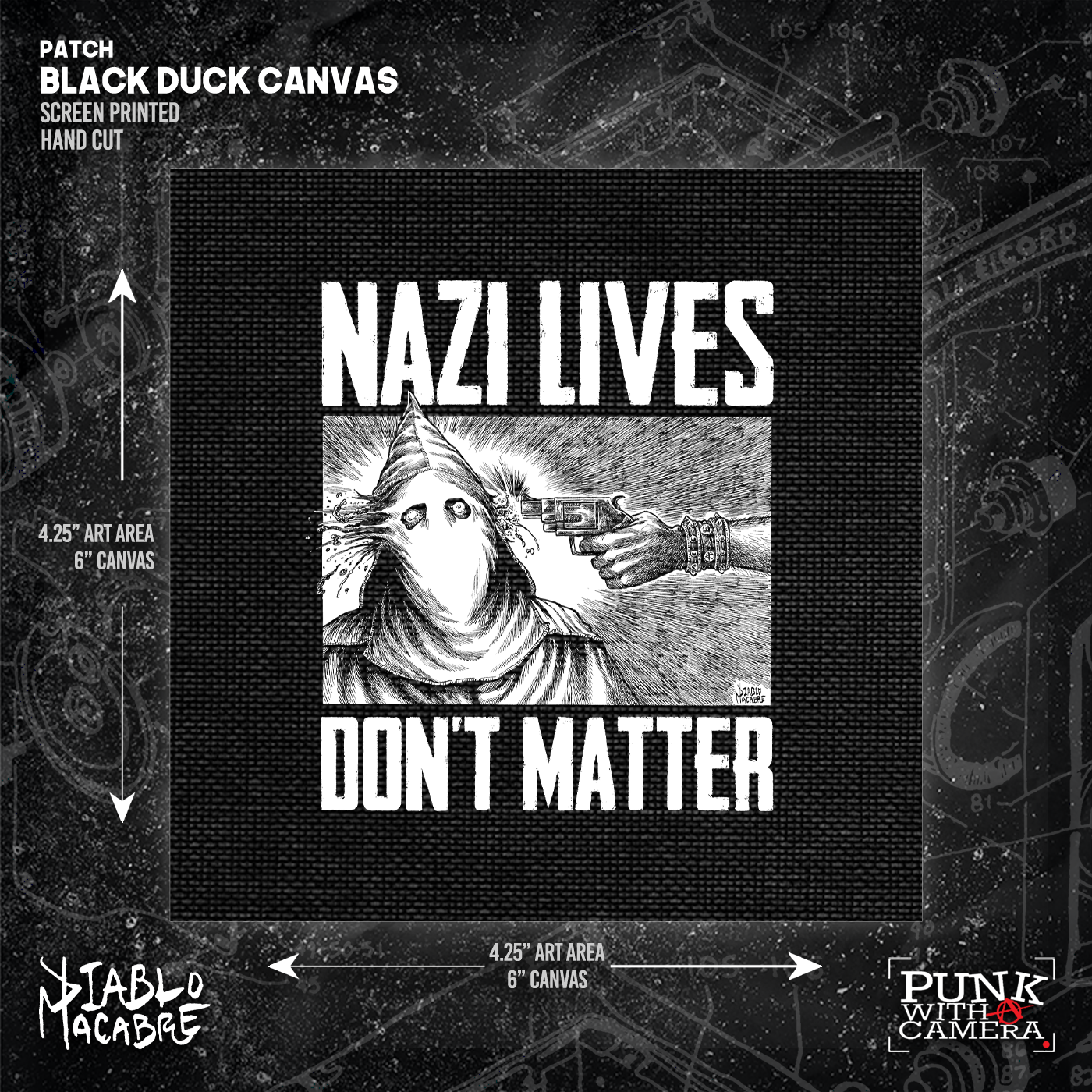 Nazi Lives Dont Matter - Gun - Patch (6x6)